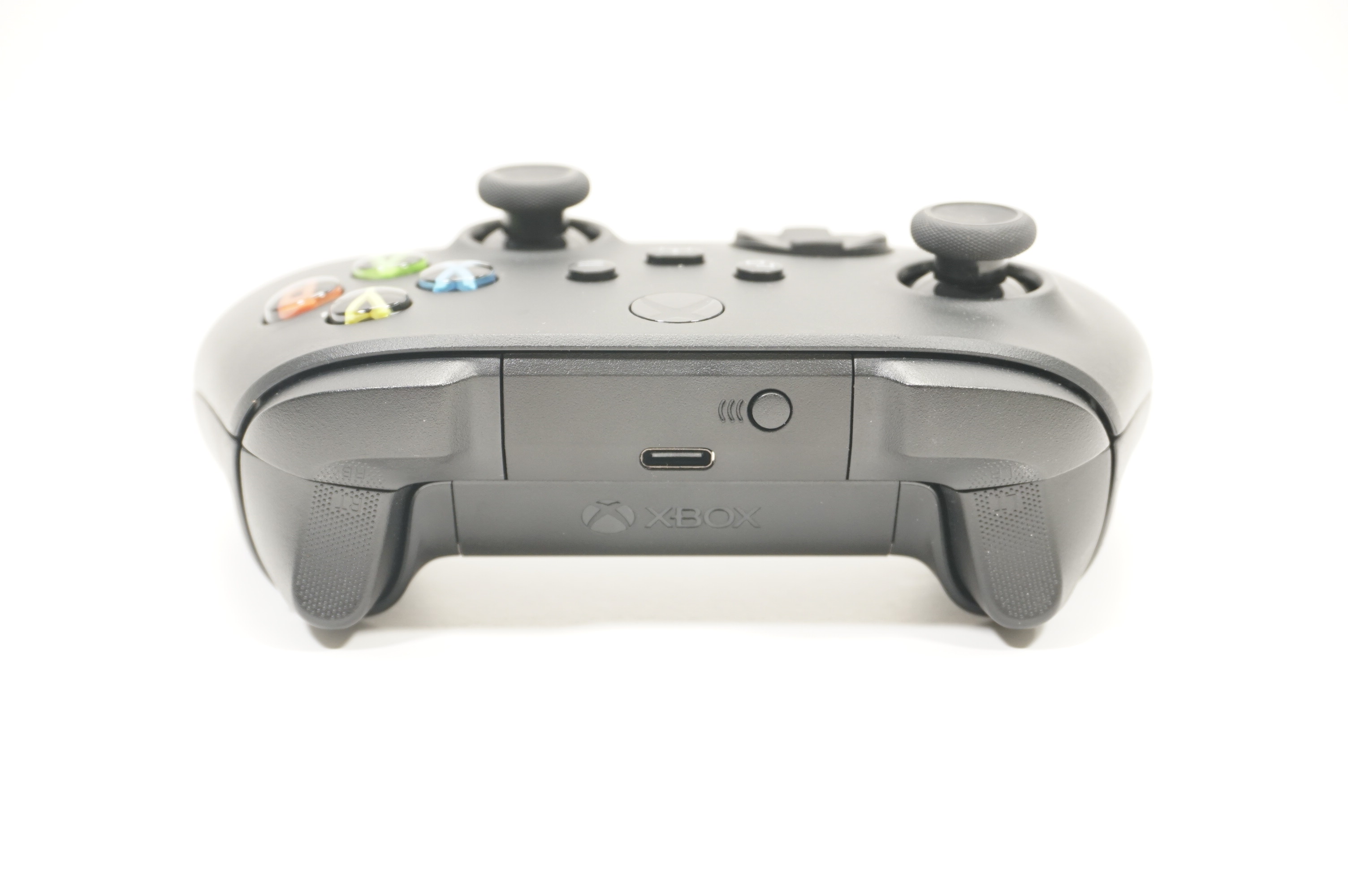 Microsoft XBOX コントローラ グレー Grey-Blue-Controller-highlight