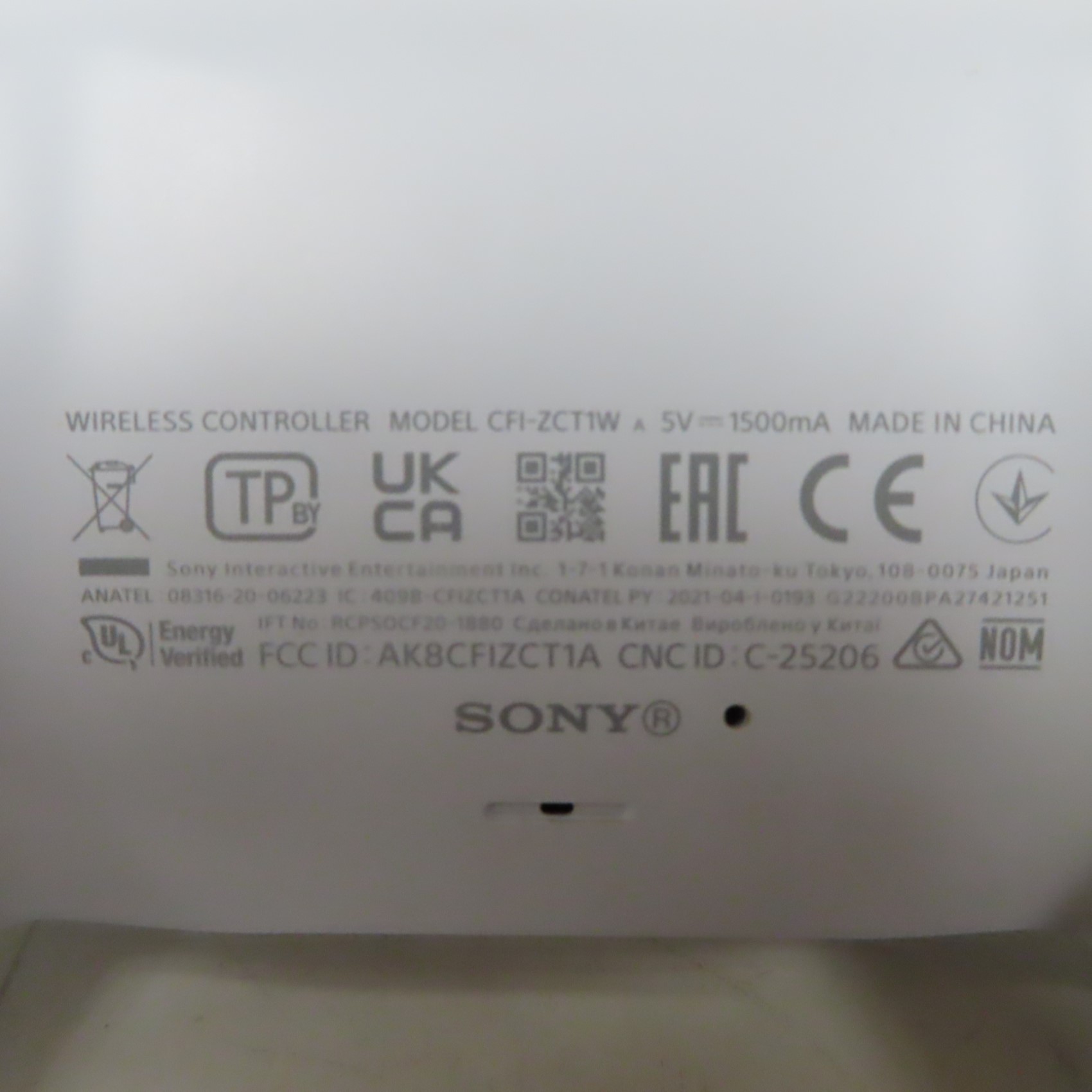 Sony CFI-ZCT1W DualSense Controller for PlayStation 5 - White (7262)