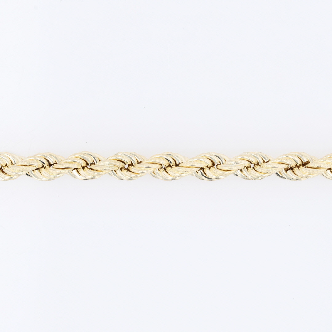 Textured Rope Chain 5.3mm Hollow Textured Rope Link Chain 7