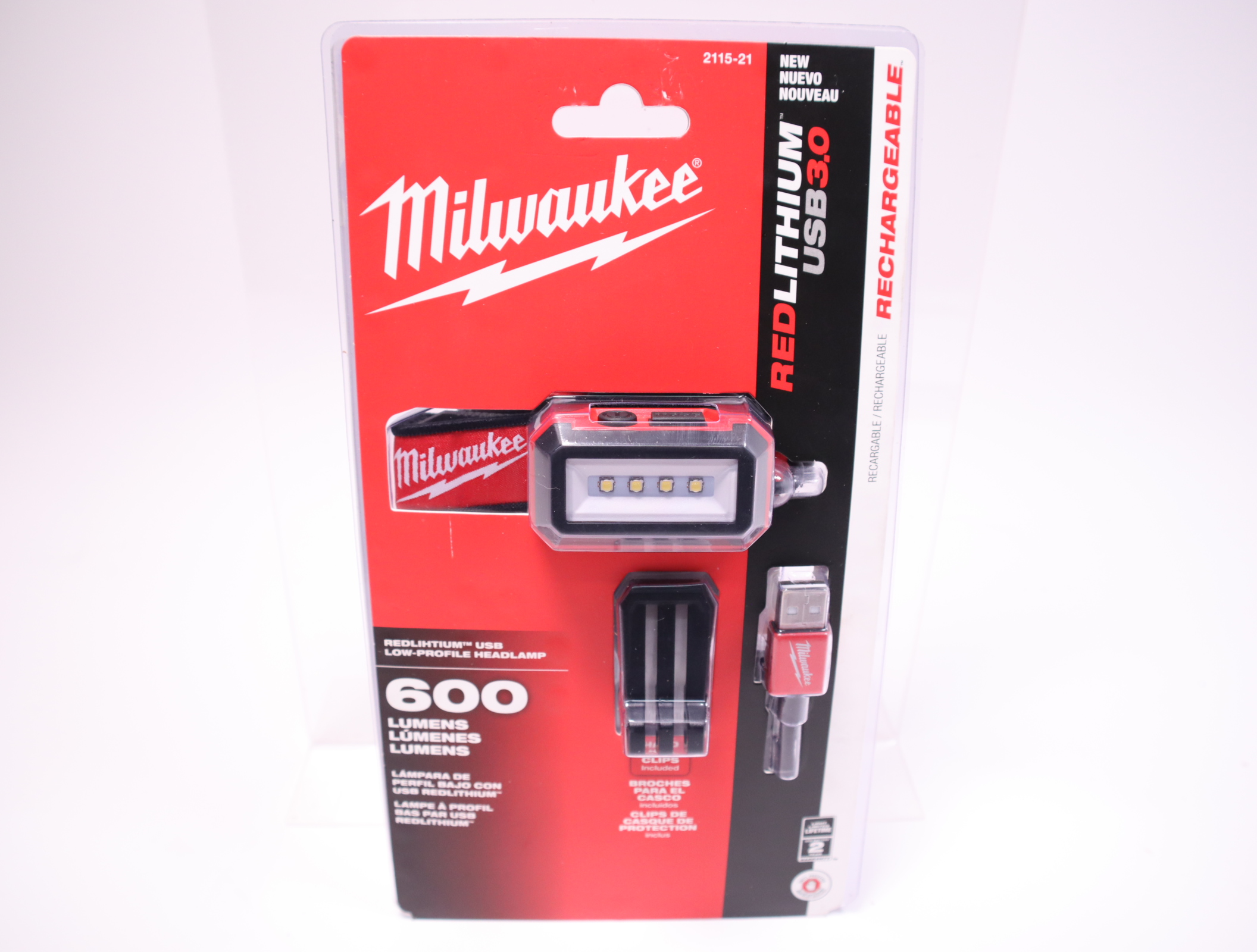 Milwaukee 2115-21 Low-Profile LED Headlamp 600 Lumens