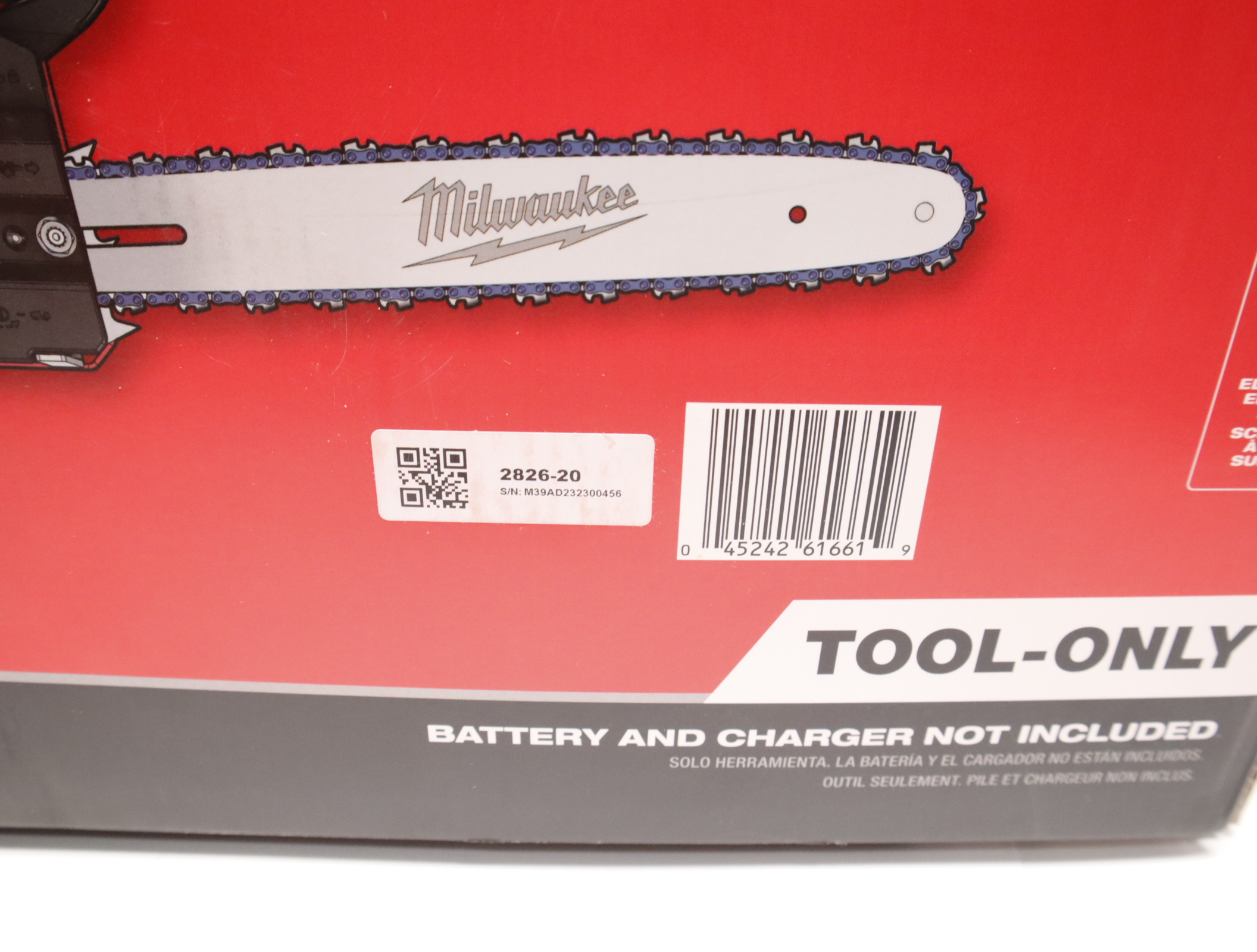 Milwaukee 2826-20T 18V Cordless Top Handle Chainsaw Tool Only