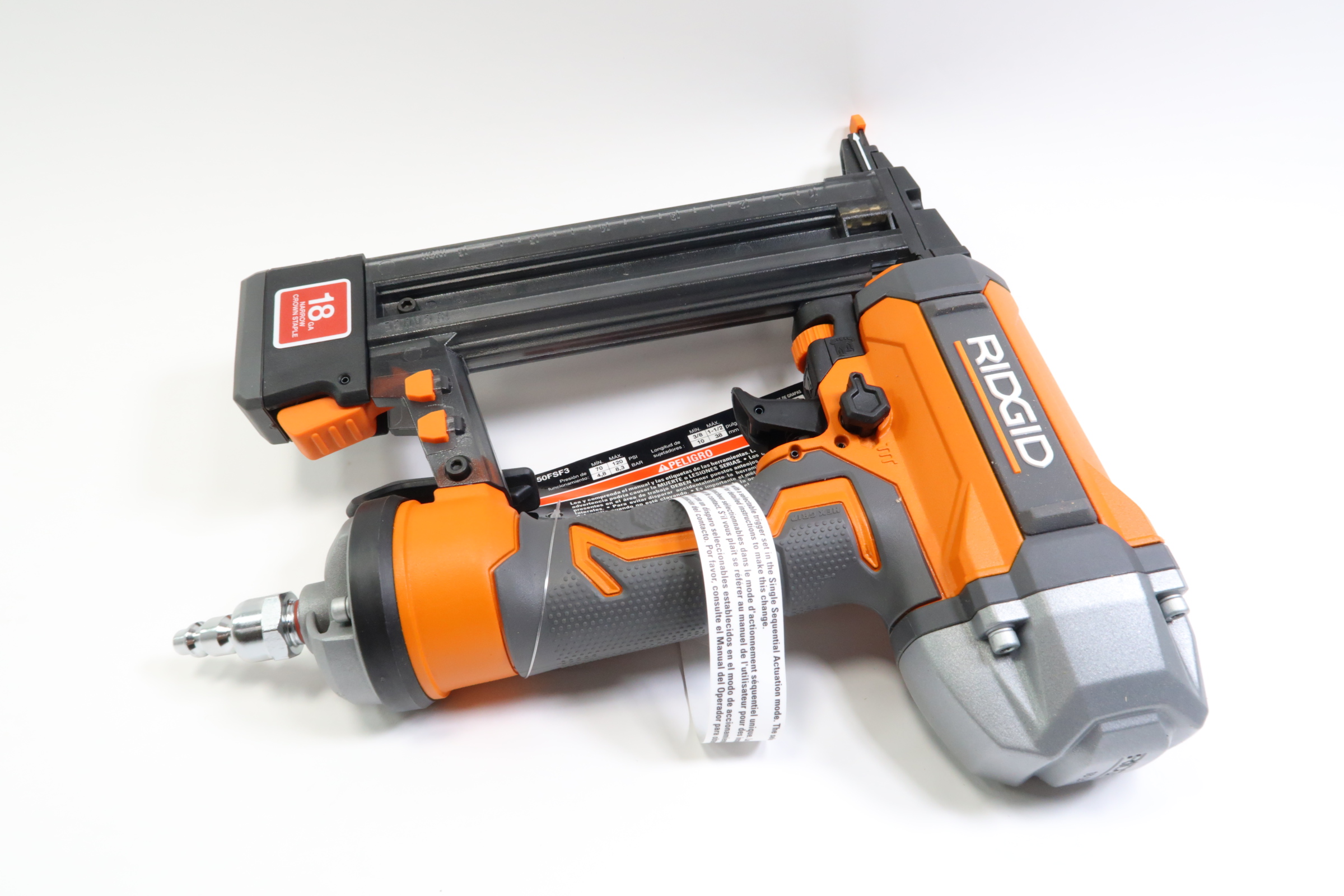 RIDGID R150FSF3 Pneumatic 18 Gauge 70 PSI 1 1 2 Finish Stapler