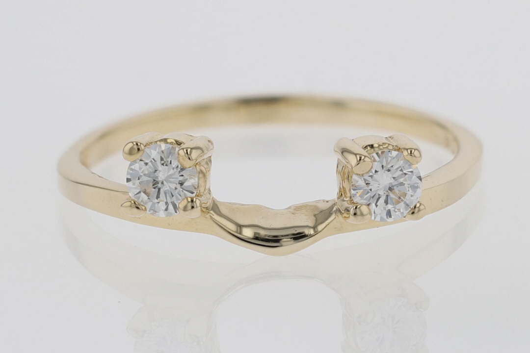 .28ctw Diamond Solitaire Enhancer Wedding Band Ring 14k Yellow Gold