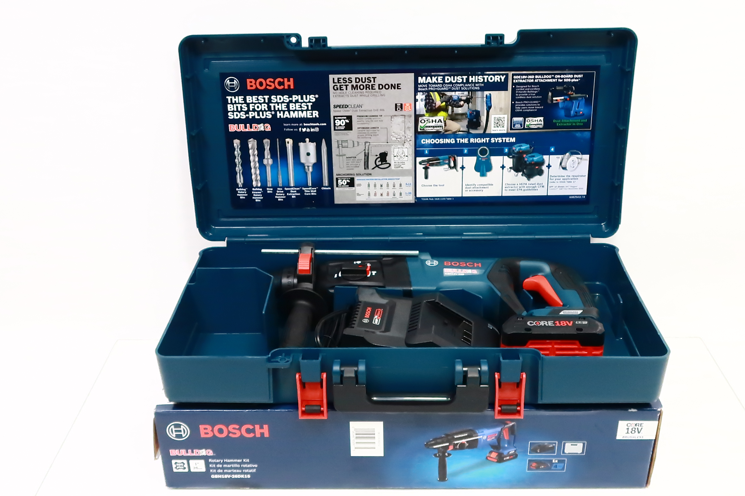 Bosch 18V EC Brushless SDS-plus Bulldog 1" Rotary Hammer Kit (GBH18V ...