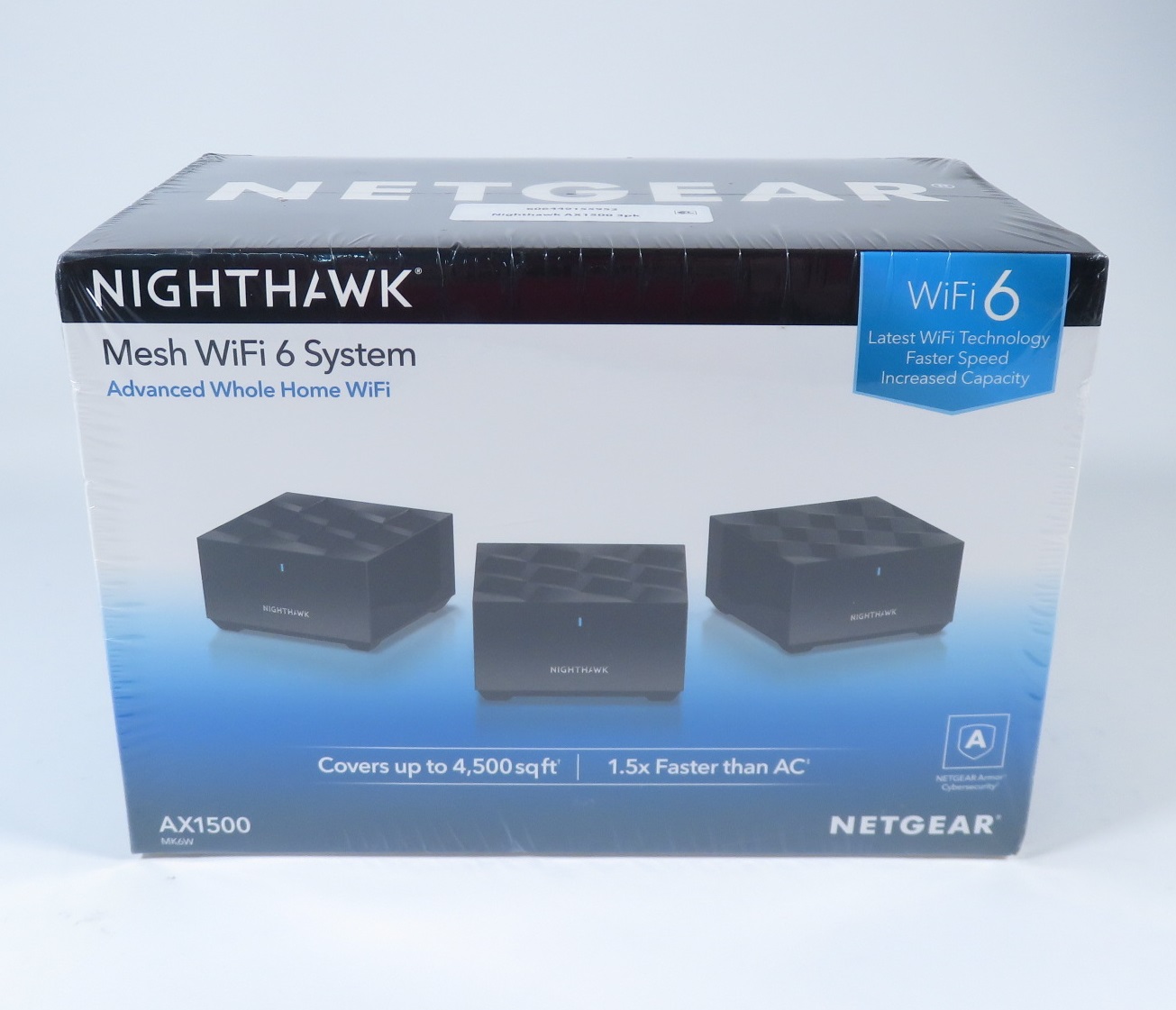 Netgear Nighthawk Whole Home Mesh WiFi 6 System, 3-Pack (MK63-100NAS)