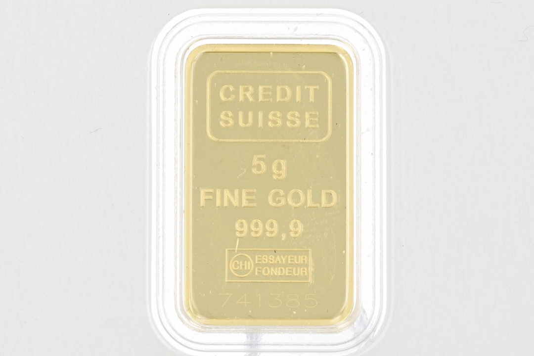 1985 Credit Suisse Valcambi 5 Gram .9999 Fine Gold Bar Liberty