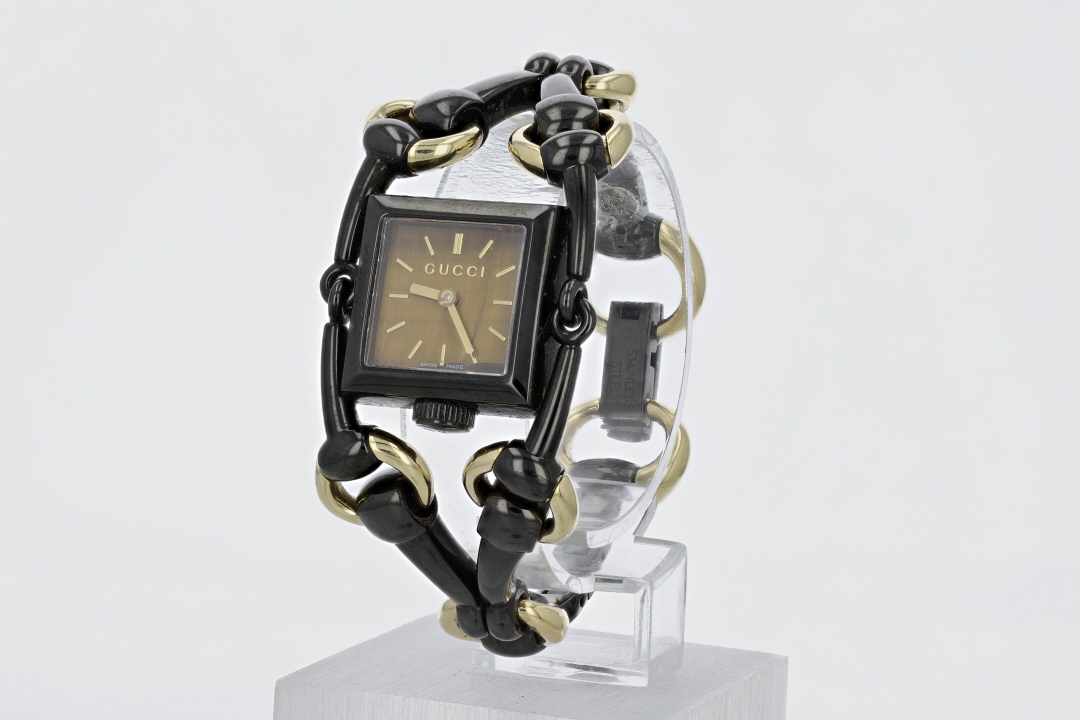 Gucci Signoria Brown Dial Black Ion-Plated Stainless Steel  display picture 1