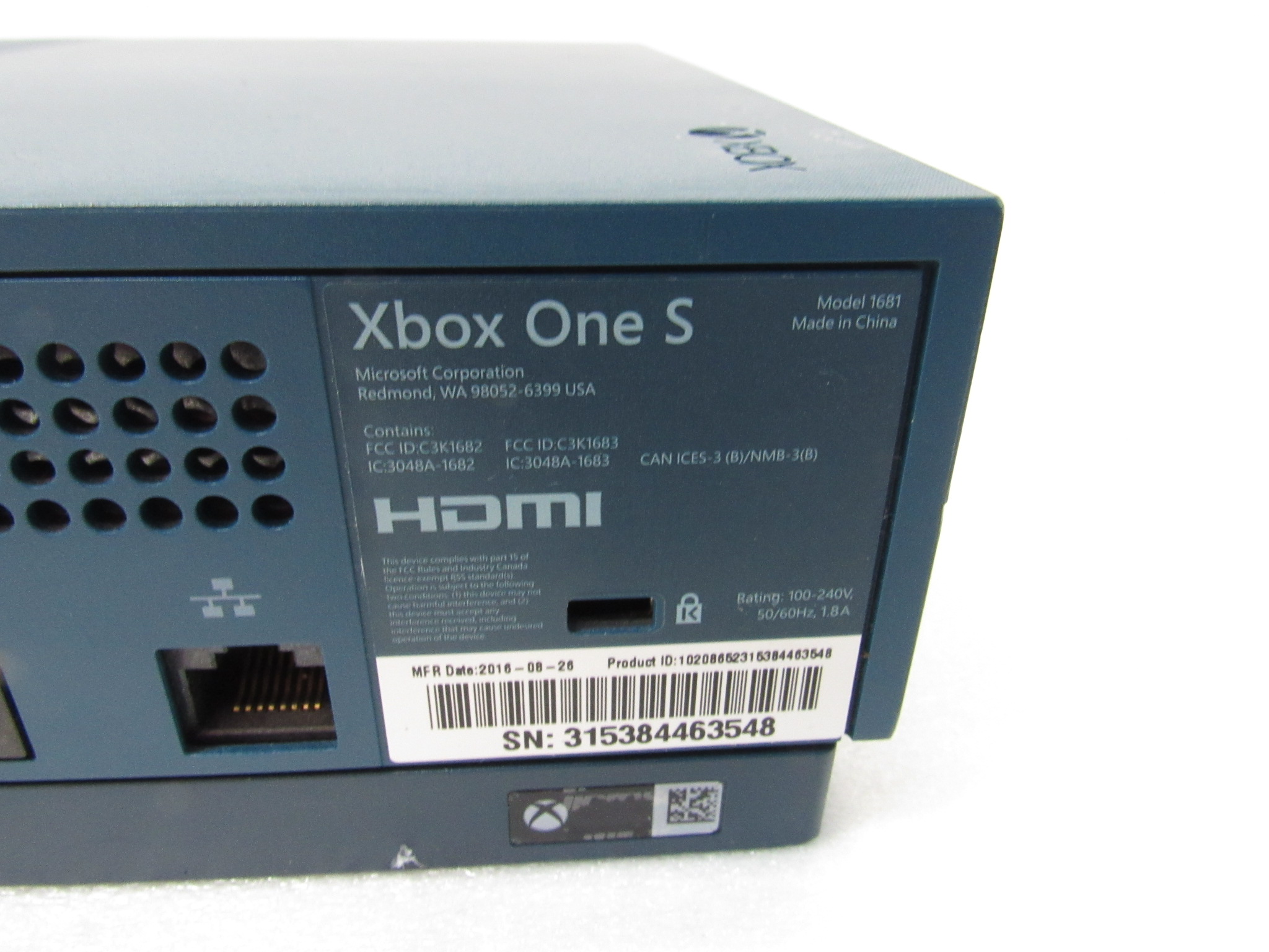 Microsoft Xbox One S 1681 500GB Video Game Console Turquoise 0205