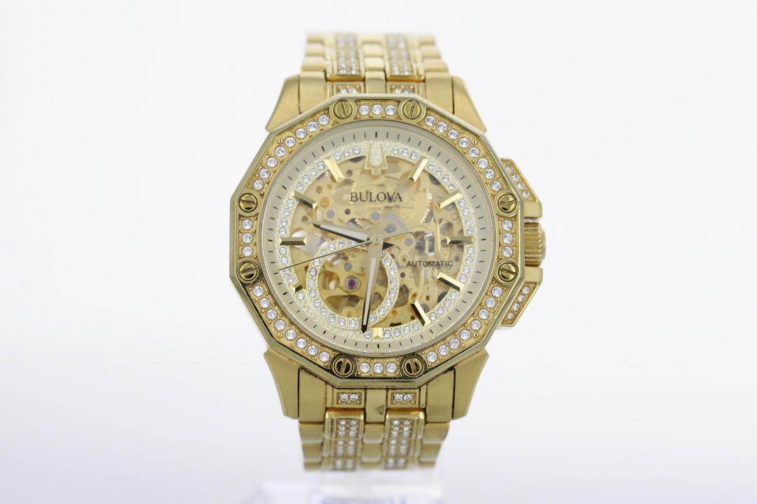 Men's swarovski discount crystal accented watch