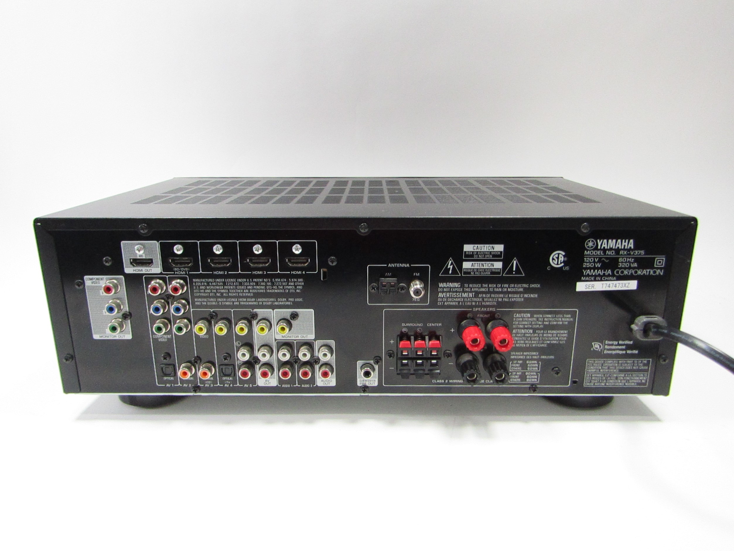 Yamaha RXV375 5.1 Channel Home Theater Receiver