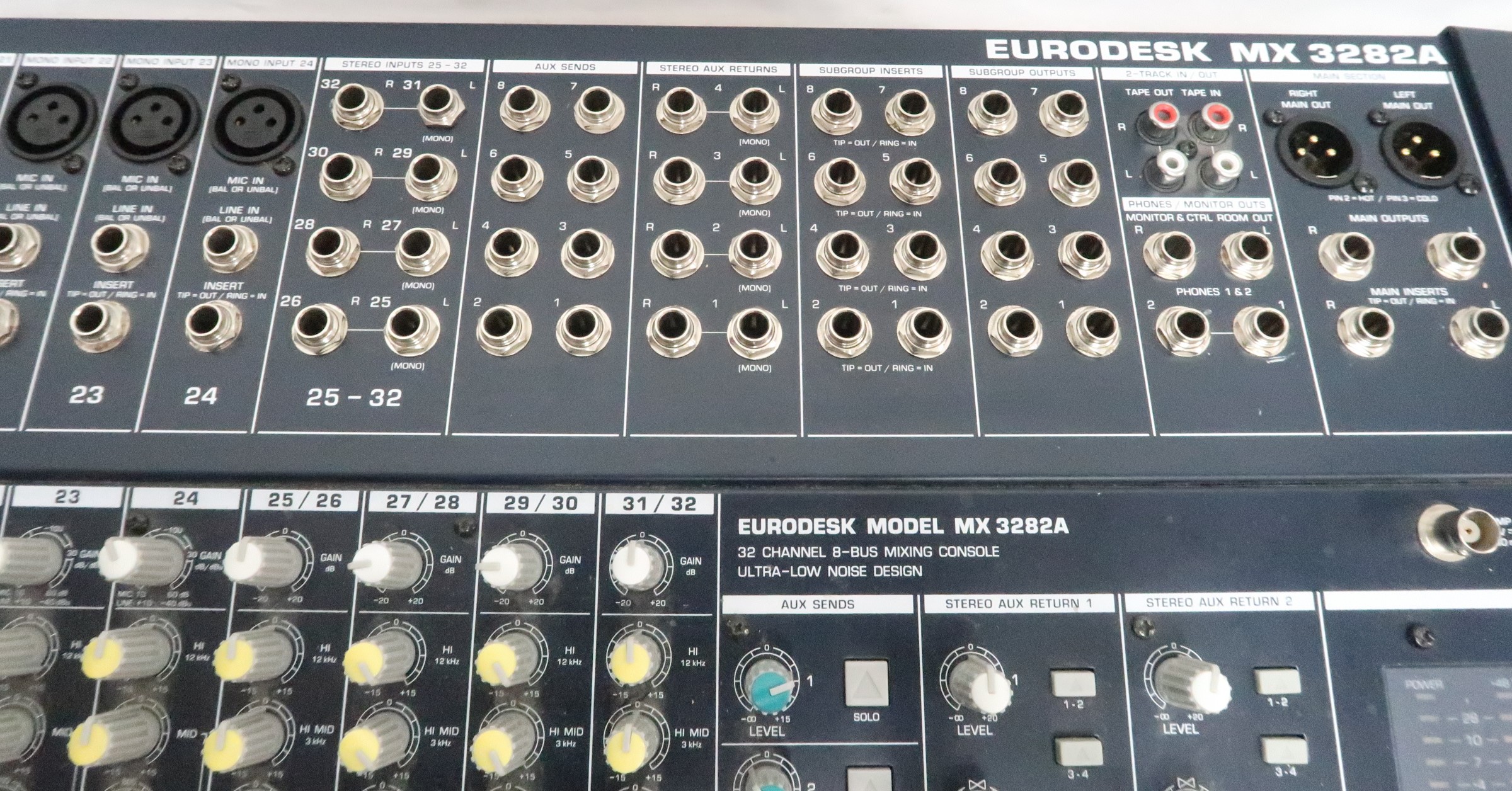 Behringer Eurodesk MX3282A Analog Board Mixer With Power Supply Local