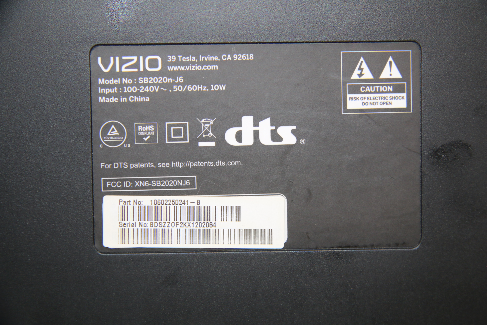 VIZIO 2.0 Home Theater Sound Bar SB2020nJ6