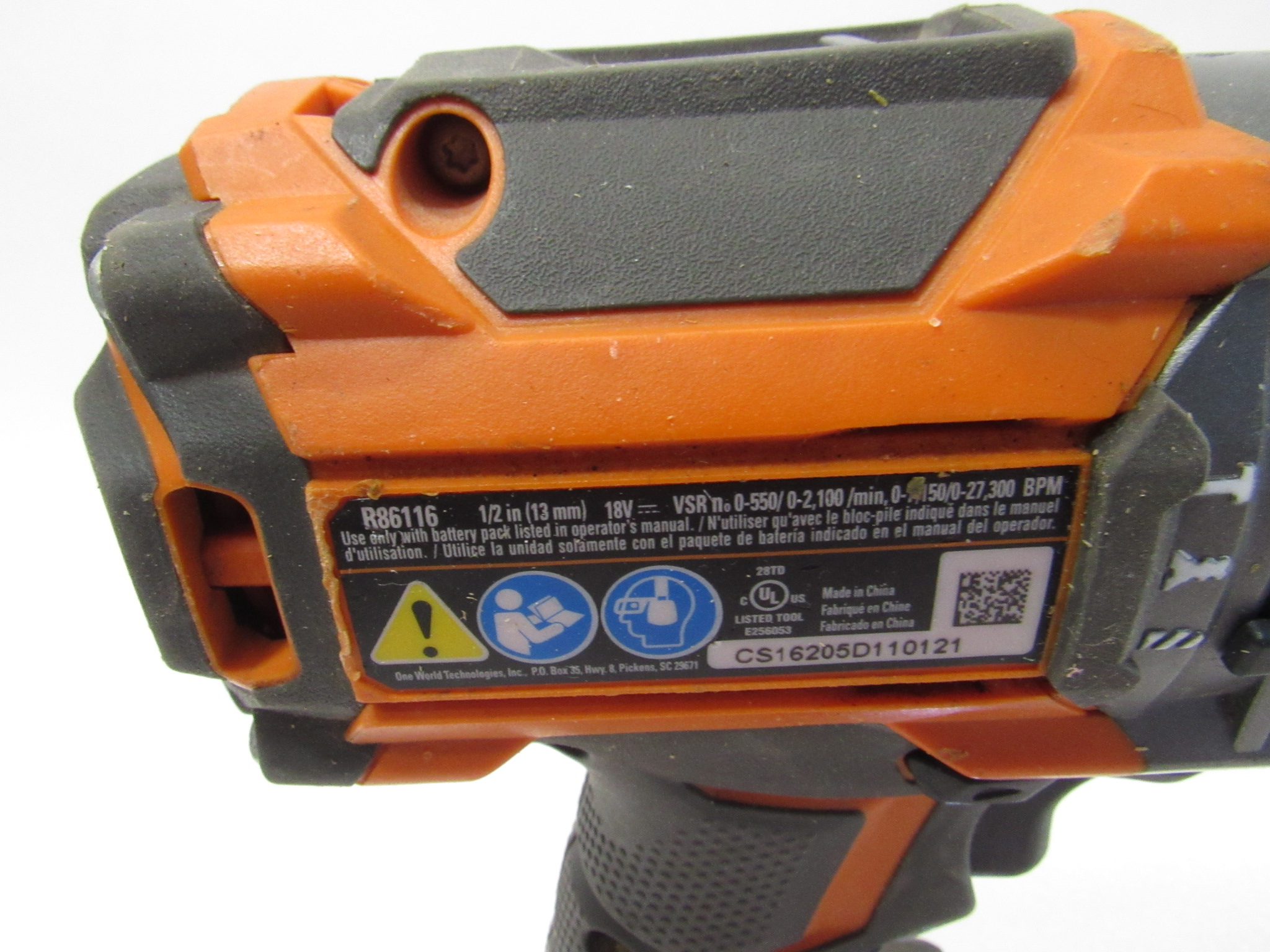 Ridgid R86116 18V LiIon Brushless 1/2" Hammer Drill