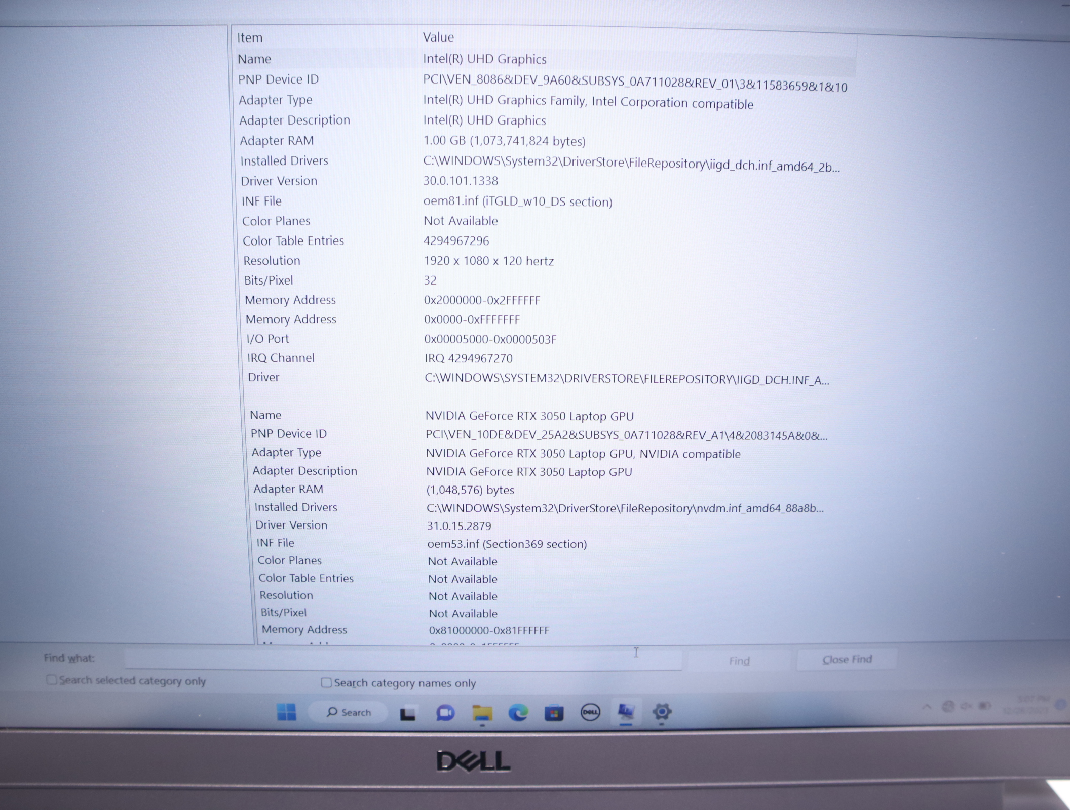 Dell G15 5511 Gaming Laptop Win 11 Core i7-11800H 6GB RAM