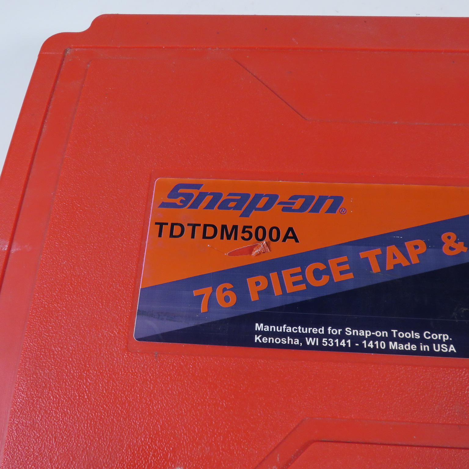 Snapon Tools TDTDM500A 76Piece Combination Tap and Die Set