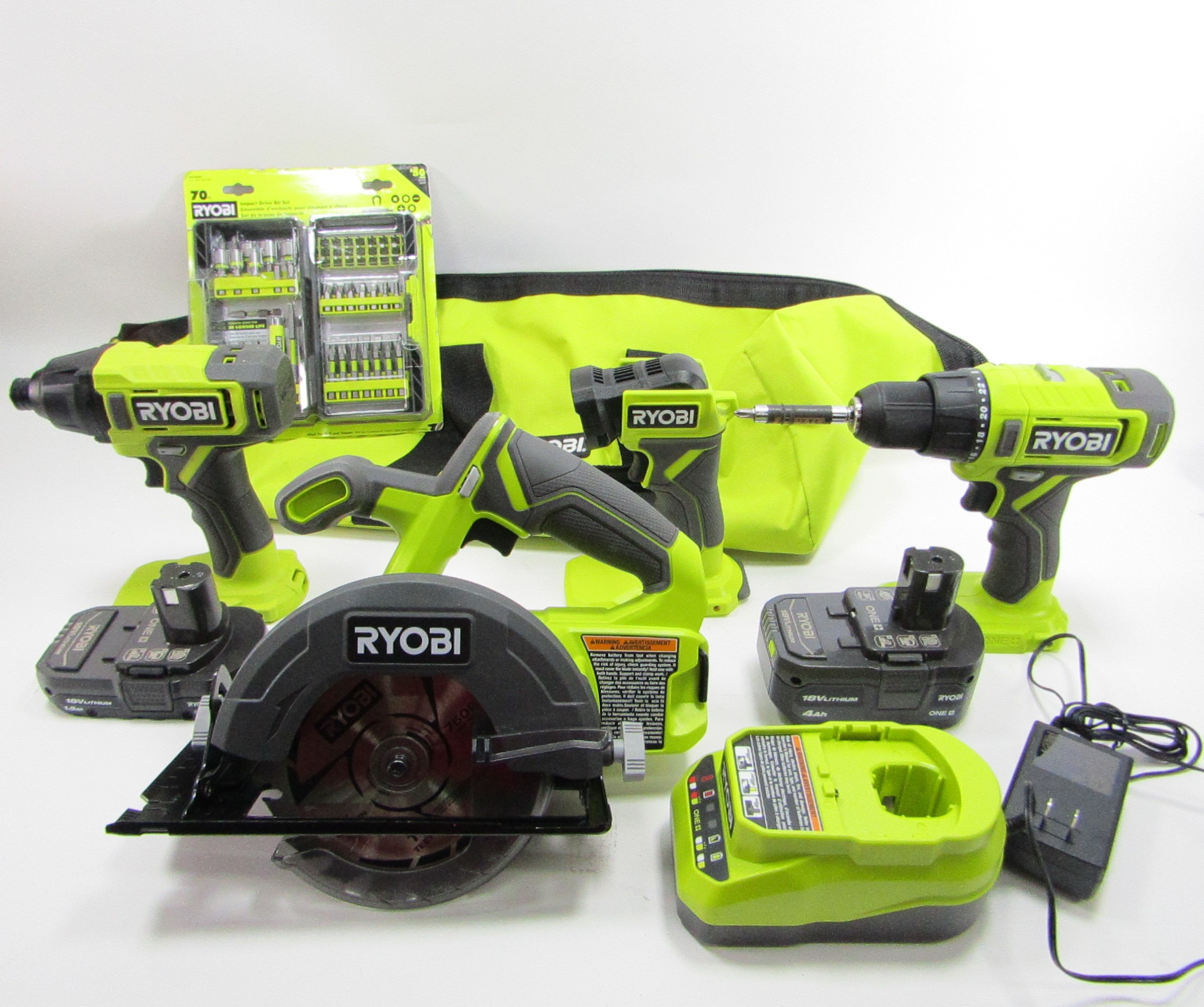 Ryobi PCL1400K2 ONE 18V 4 Tool Combo Kit