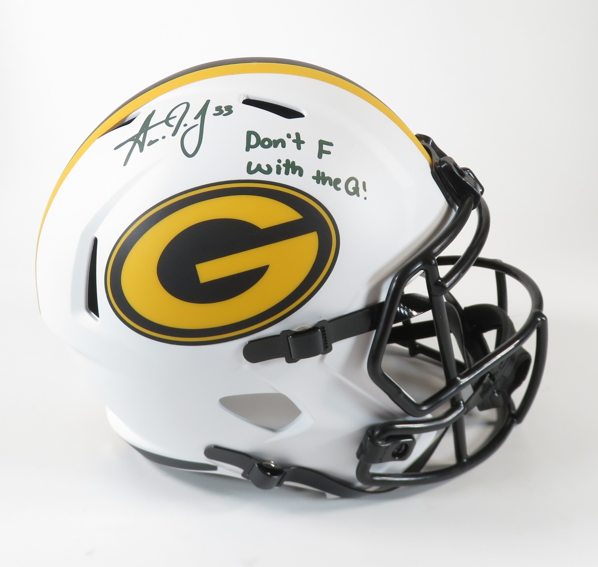 Aaron Jones #33 Green Bay Packers 'Don't F With The G!' Signed