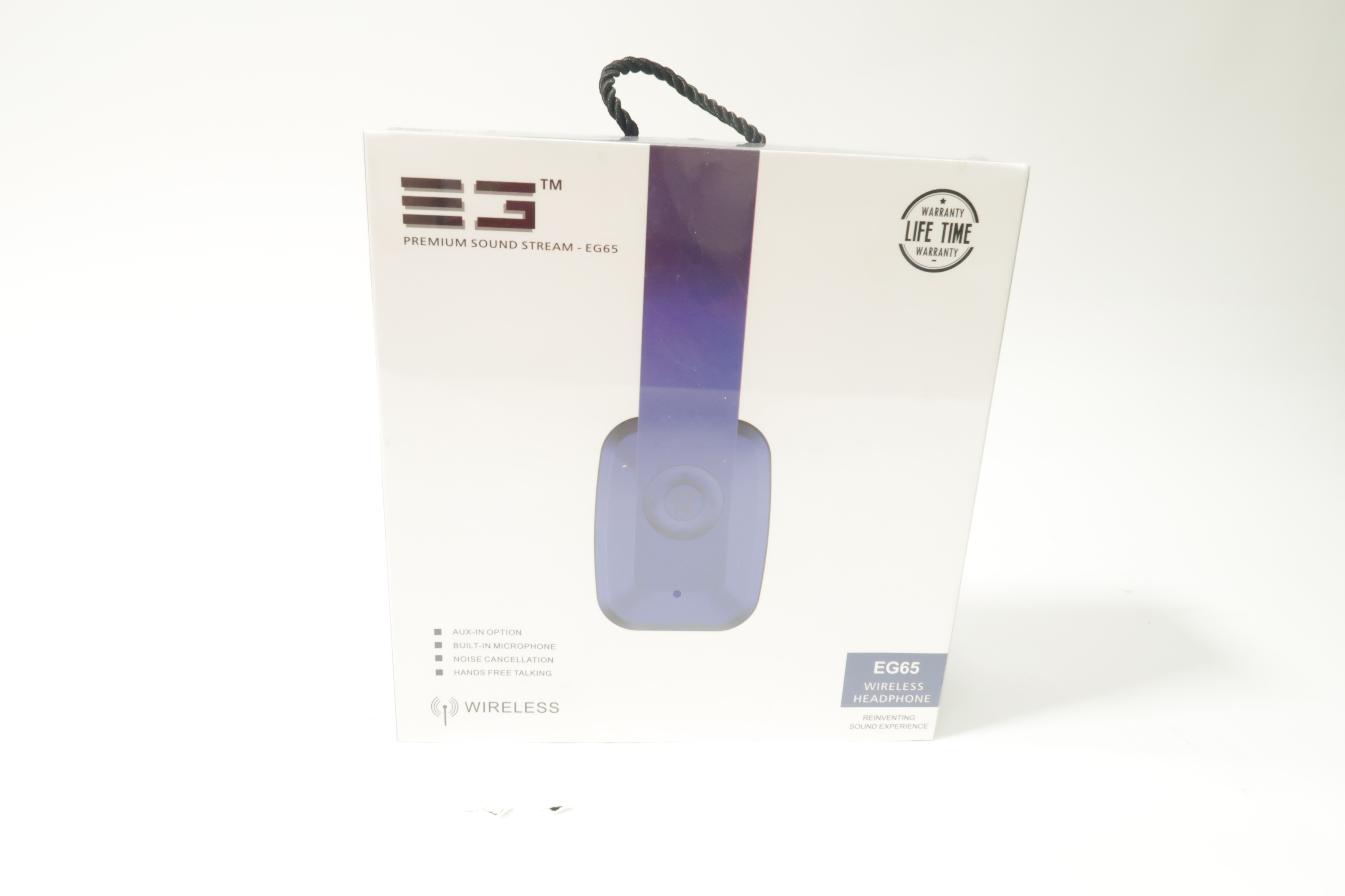 E.G EG65 Wireless Bluetooth Noise Cancelling Headphones Built in