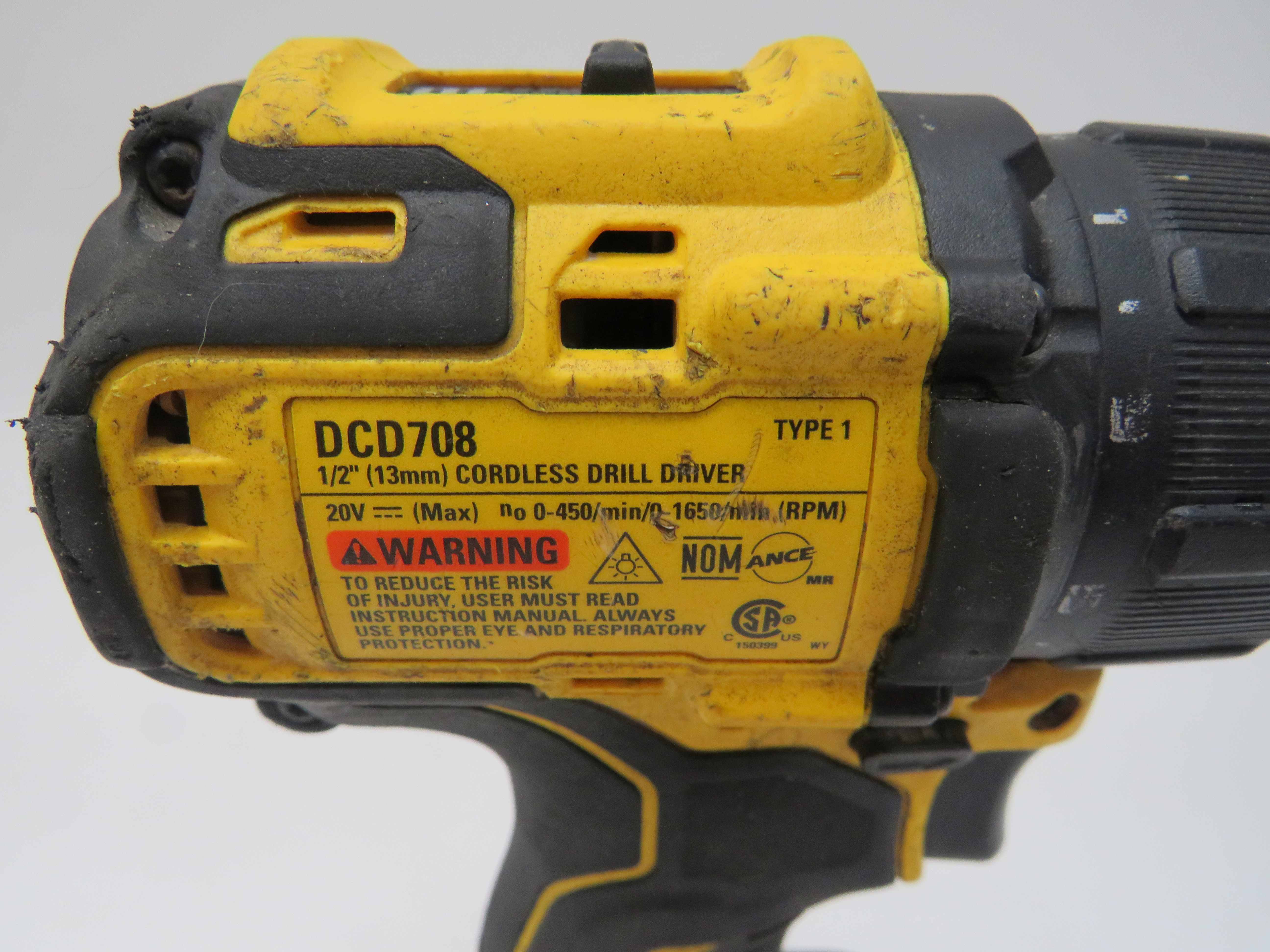 DeWalt DCD708 Cordless Brushless 1/2" Drill Driver Power Tool 8384