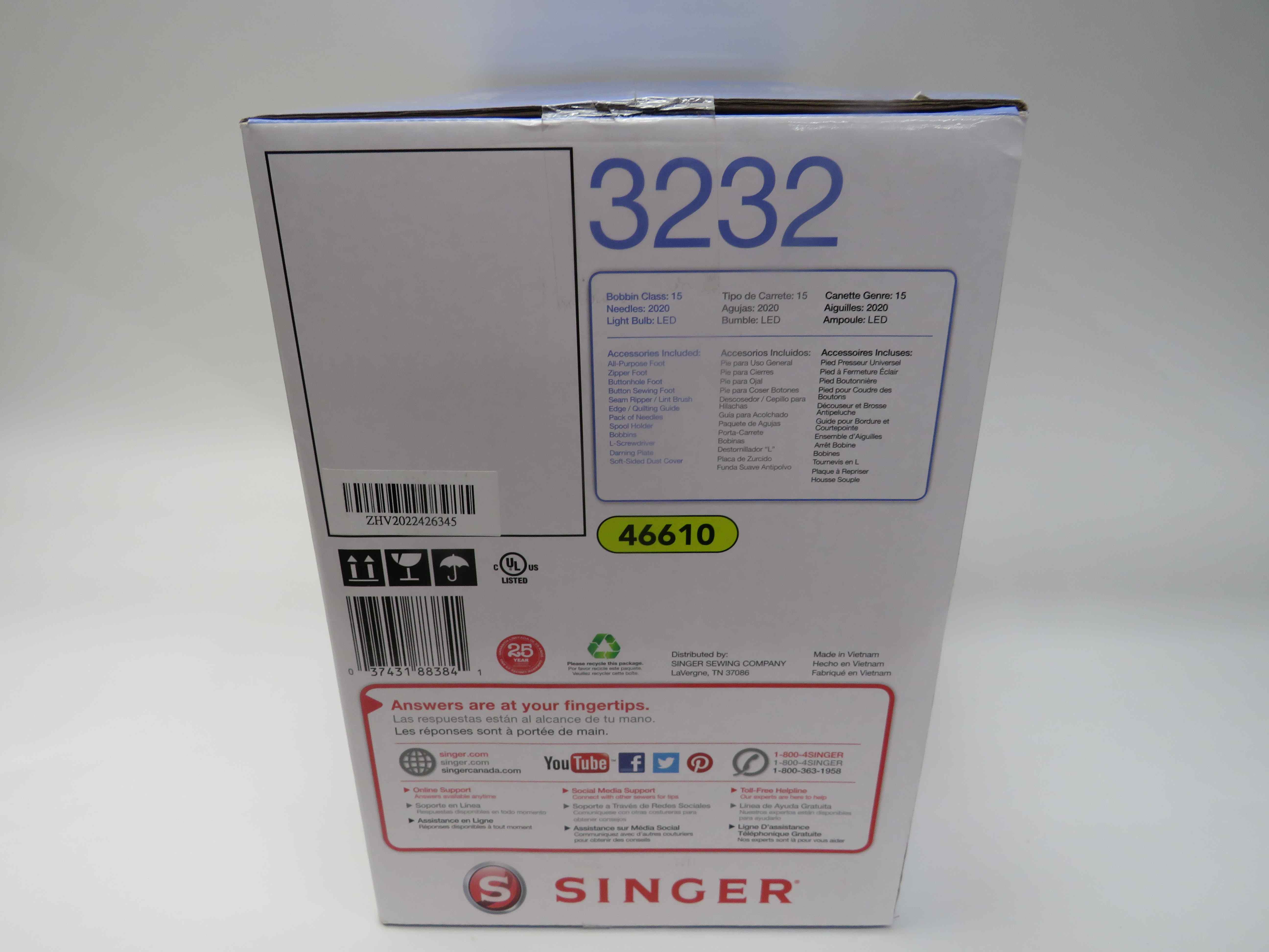 Singer Simple 3232 Sewing Machine 46610