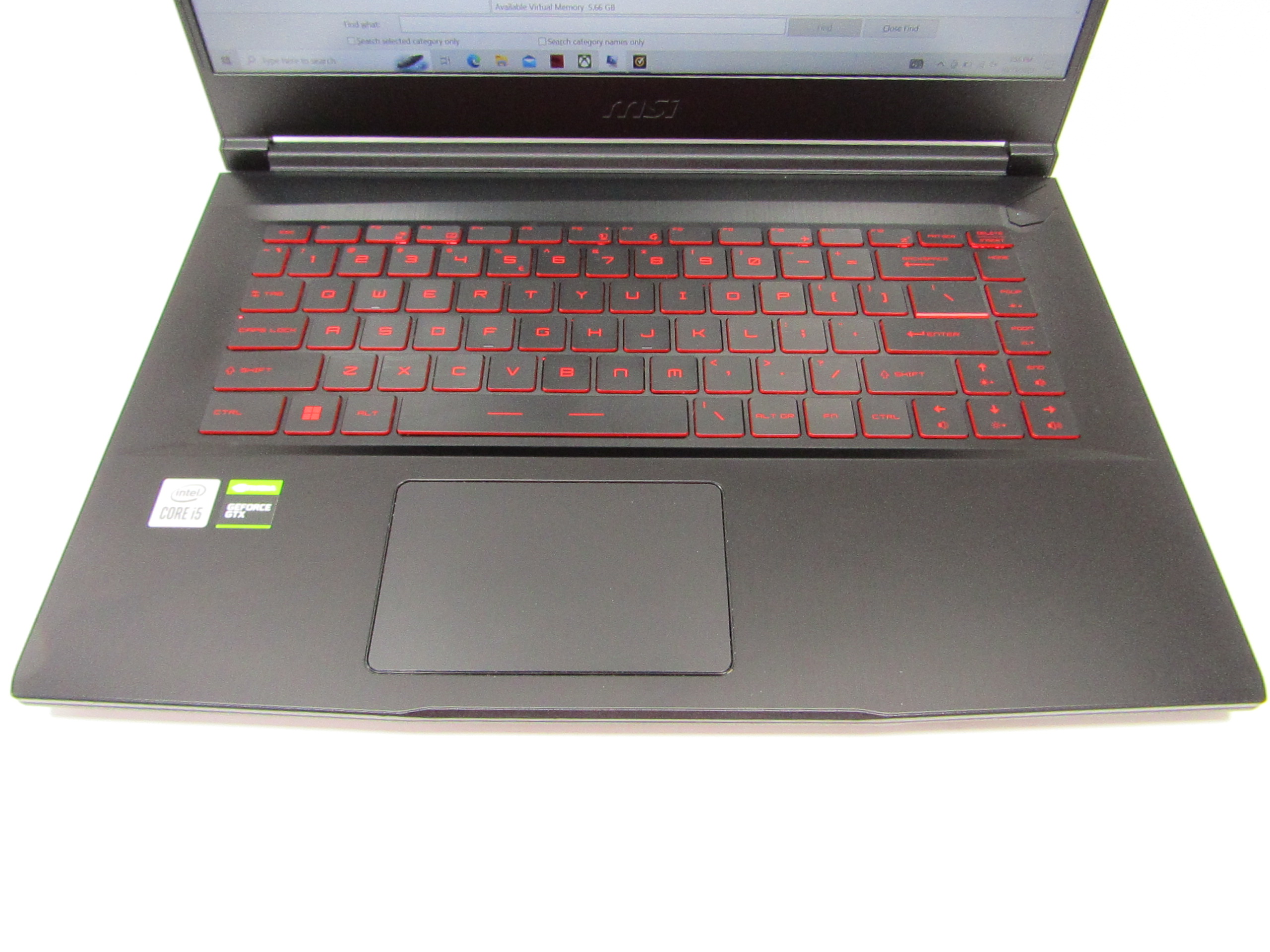 MSI GF63 Thin MS-16R5 Win 10 Core i5-10500H 2.50GHz 8GB Ram 256GB SSD 15.6"