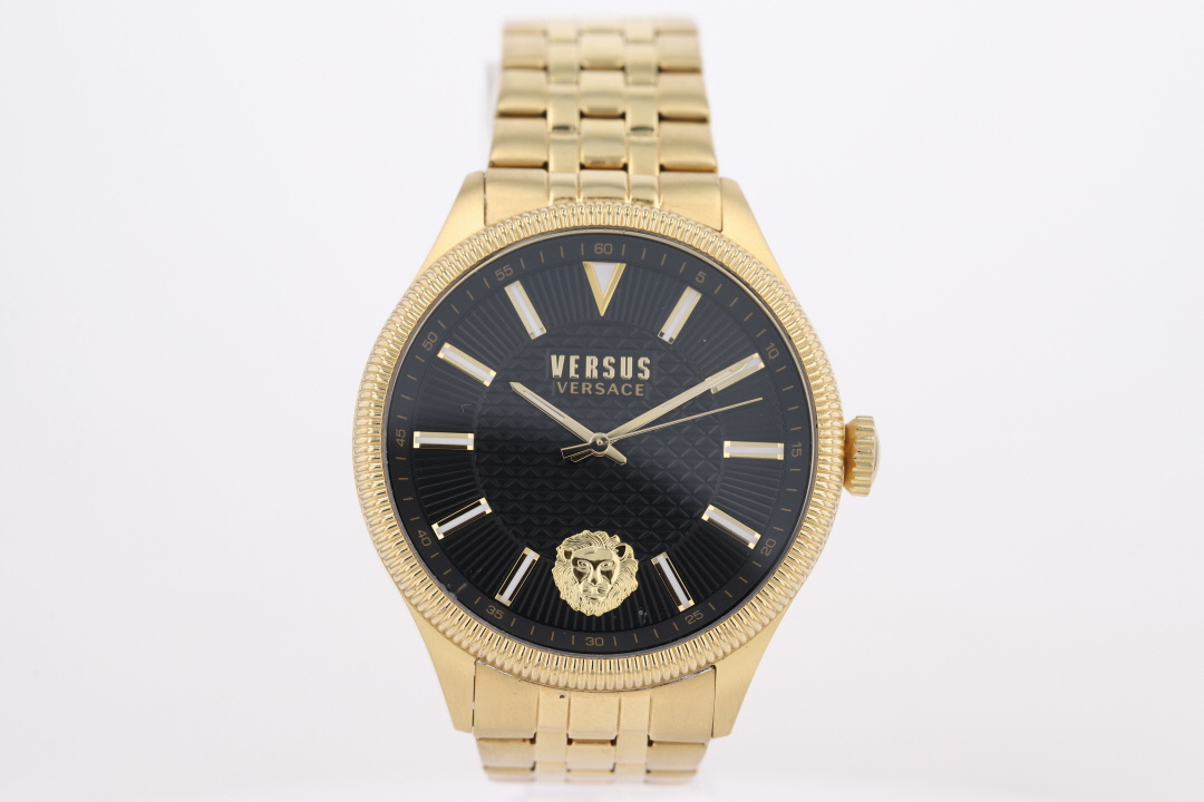 Versus by Versace Colonne 45mm Black Dial Stainless Steel Quartz Men's Watch
