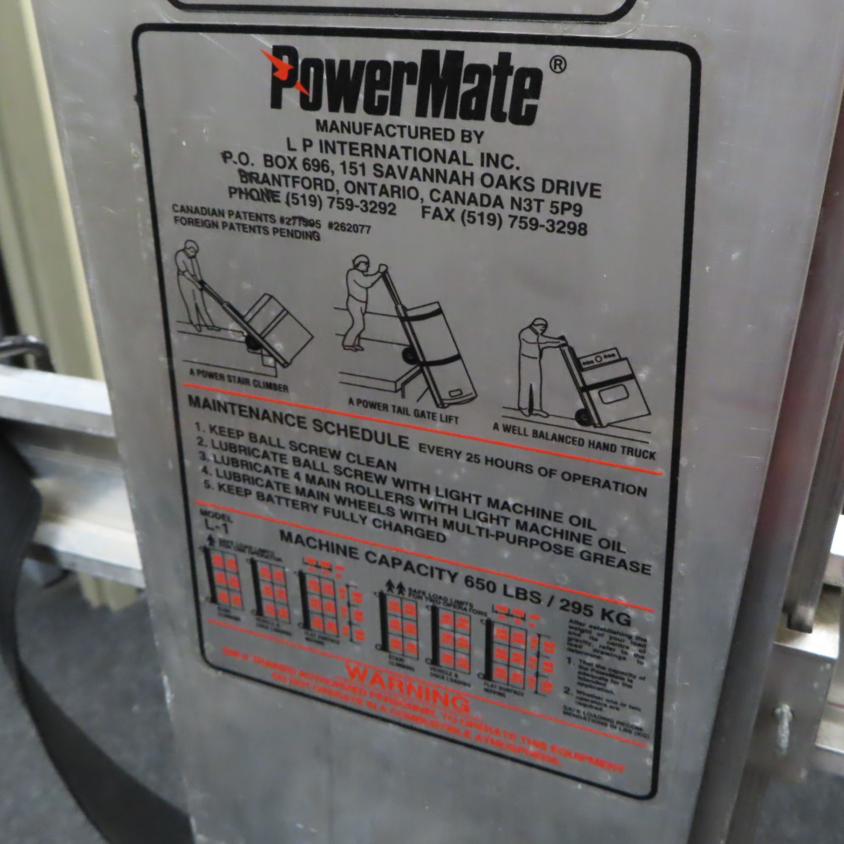 PowerMate L1 650lbs Motorized Stair Climbing Hand Truck (Local PickUp