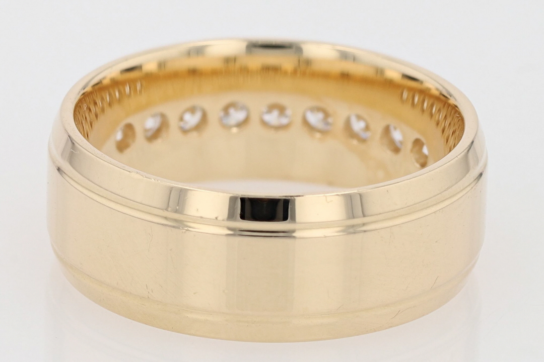 .51ctw Round Cut Diamond Prong Set Wedding Band Ring 14k Yellow Gold ...