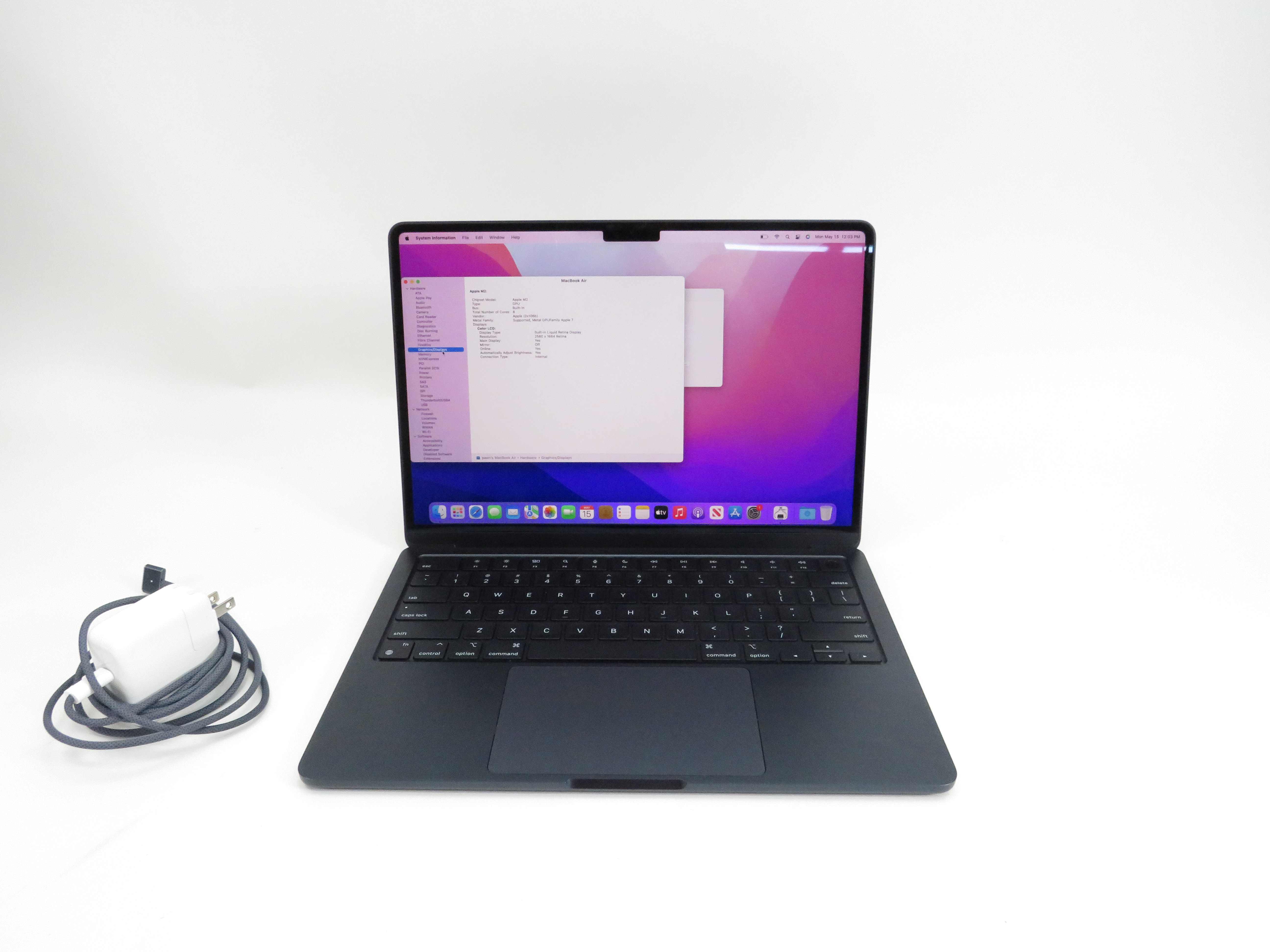 Apple MacBook Air 2022 MLY33LL/A Apple M2 3.49GHz 8GB RAM 256GB