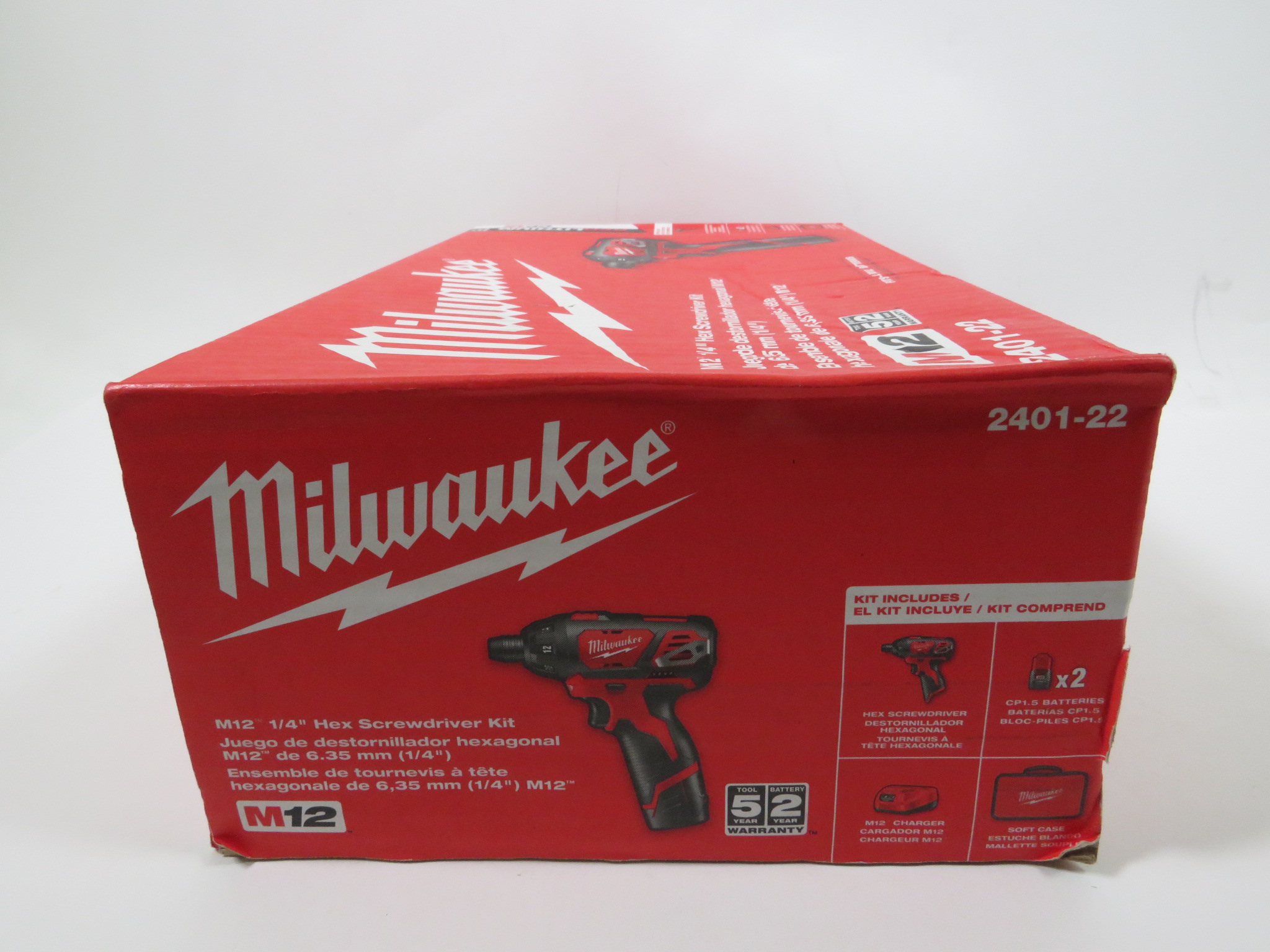 Milwaukee 2401 22 M12 1 4 Cordless Screwdriver Kit