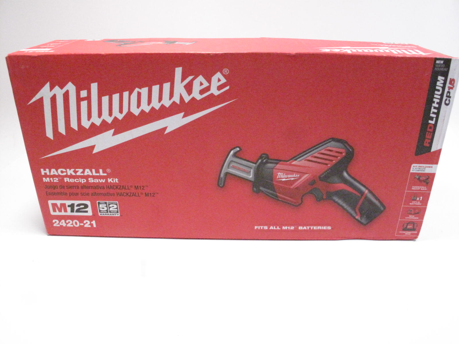 Milwaukee 2420-21 Cordless Hackzall Reciprocating Saw Kit 12V