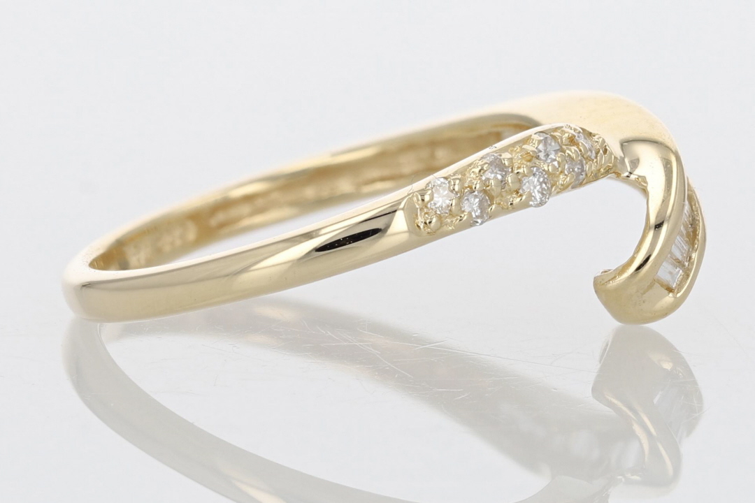 .24ctw Round & Baguette Diamond Wedding Band Ring 14k Yellow Gold Size 6