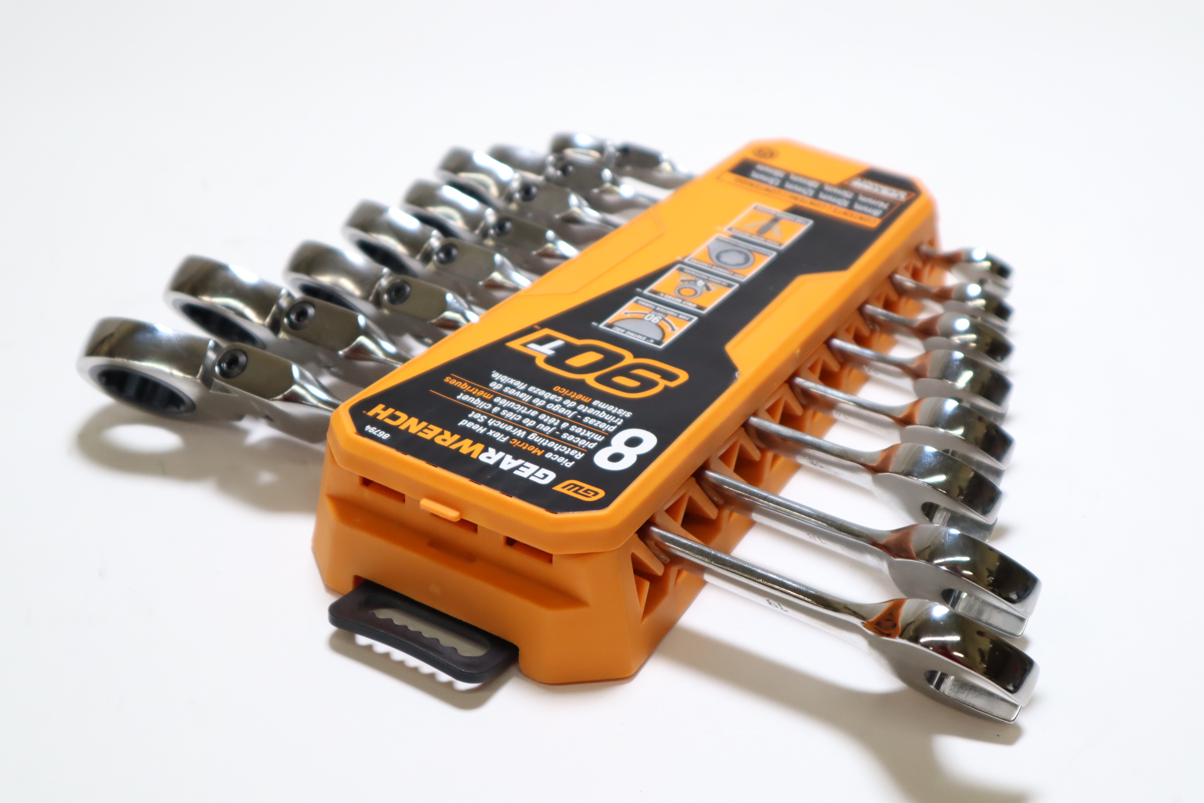 GearWrench 86794 8Piece Metric Ratcheting Wrench Tool Set