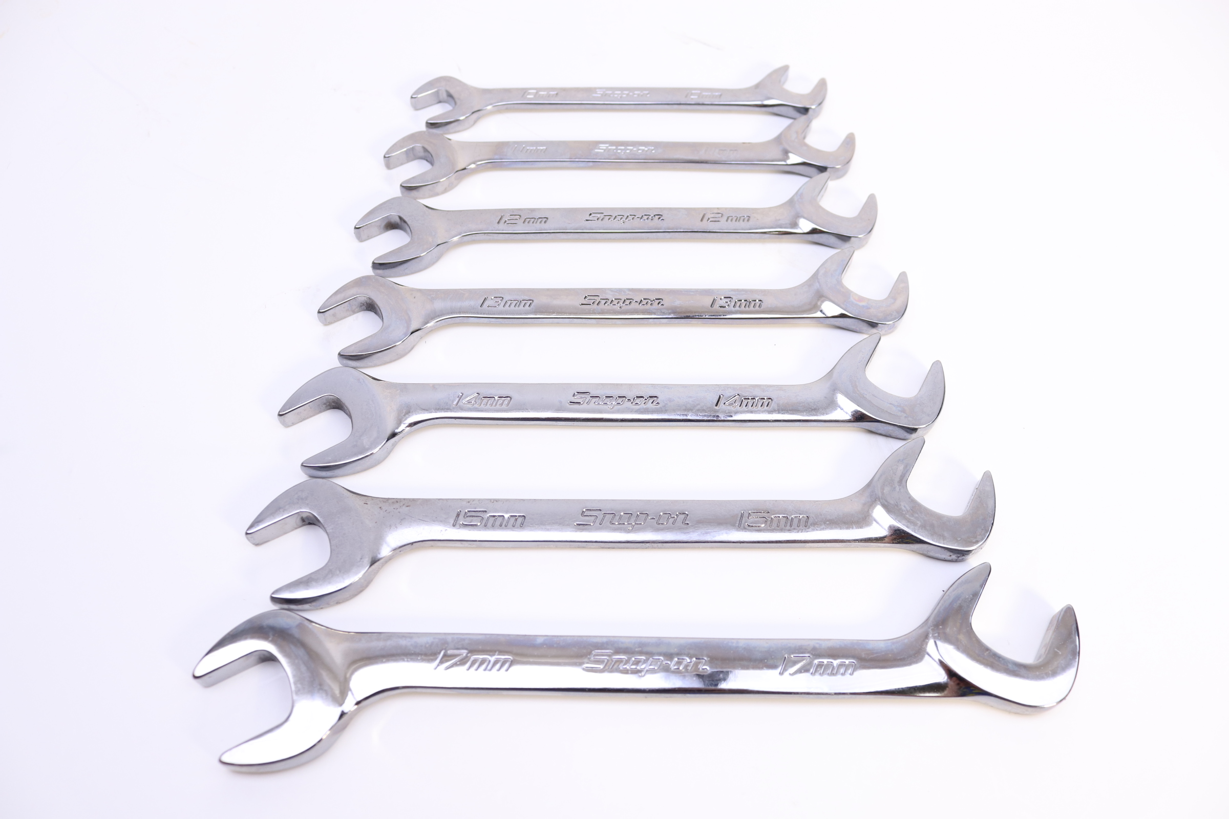 Snapon VSM807B 7 Piece Metric 30°/ 60° FourWay Angle OpenEnd Wrench Set