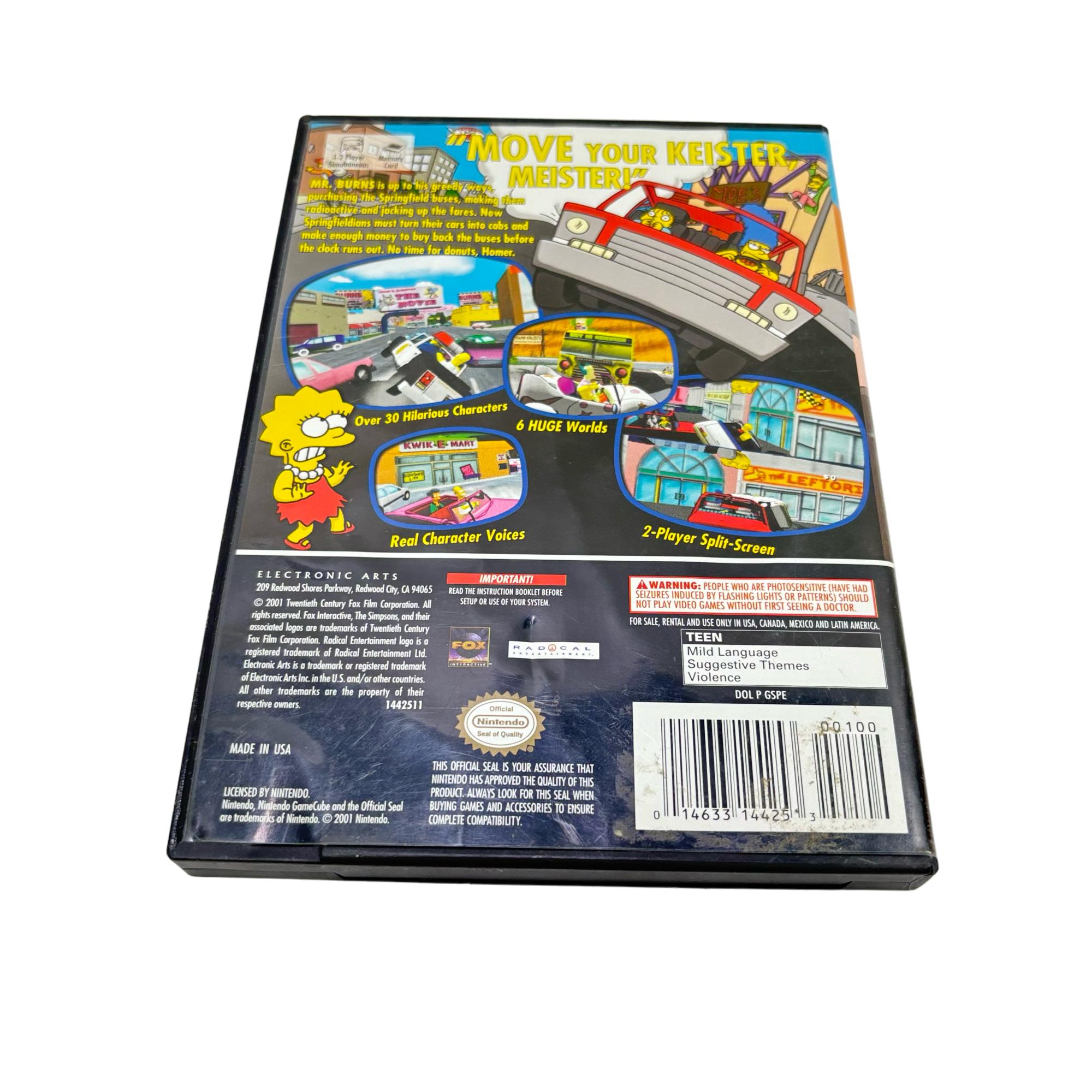 Simpsons Road Rage Sur Gamecube – Bon état Complet – Jeu De Course Déjanté