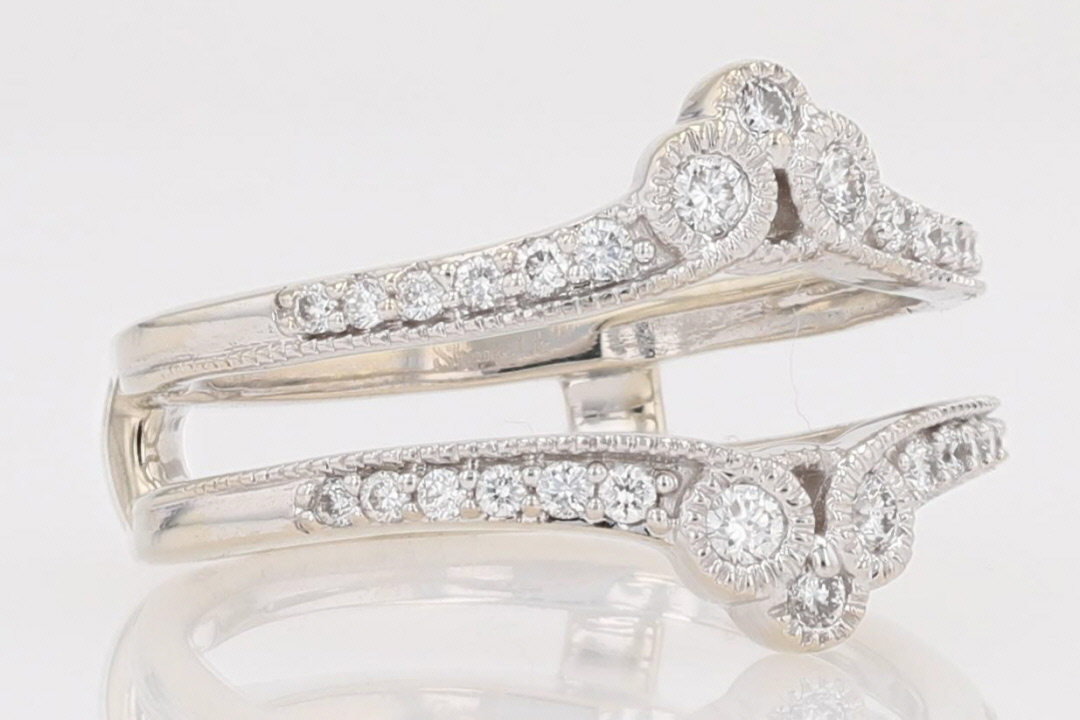 .21ctw Diamond Solitaire Enhancer Wedding Band Ring 14k White Gold Size