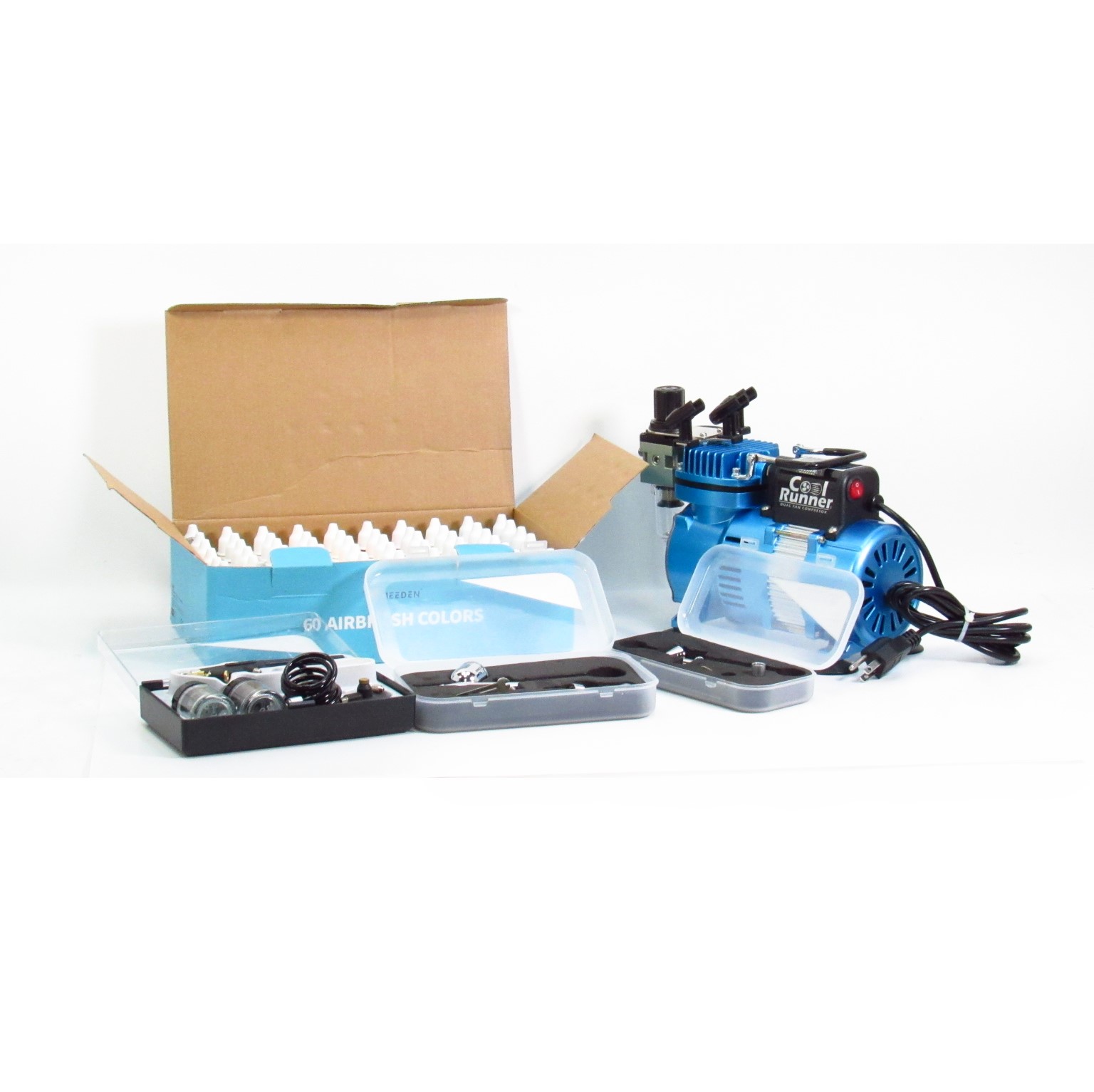 Master Airbrush MAS TC-320-HB Cool Runner Dual Fan Compressor Kit