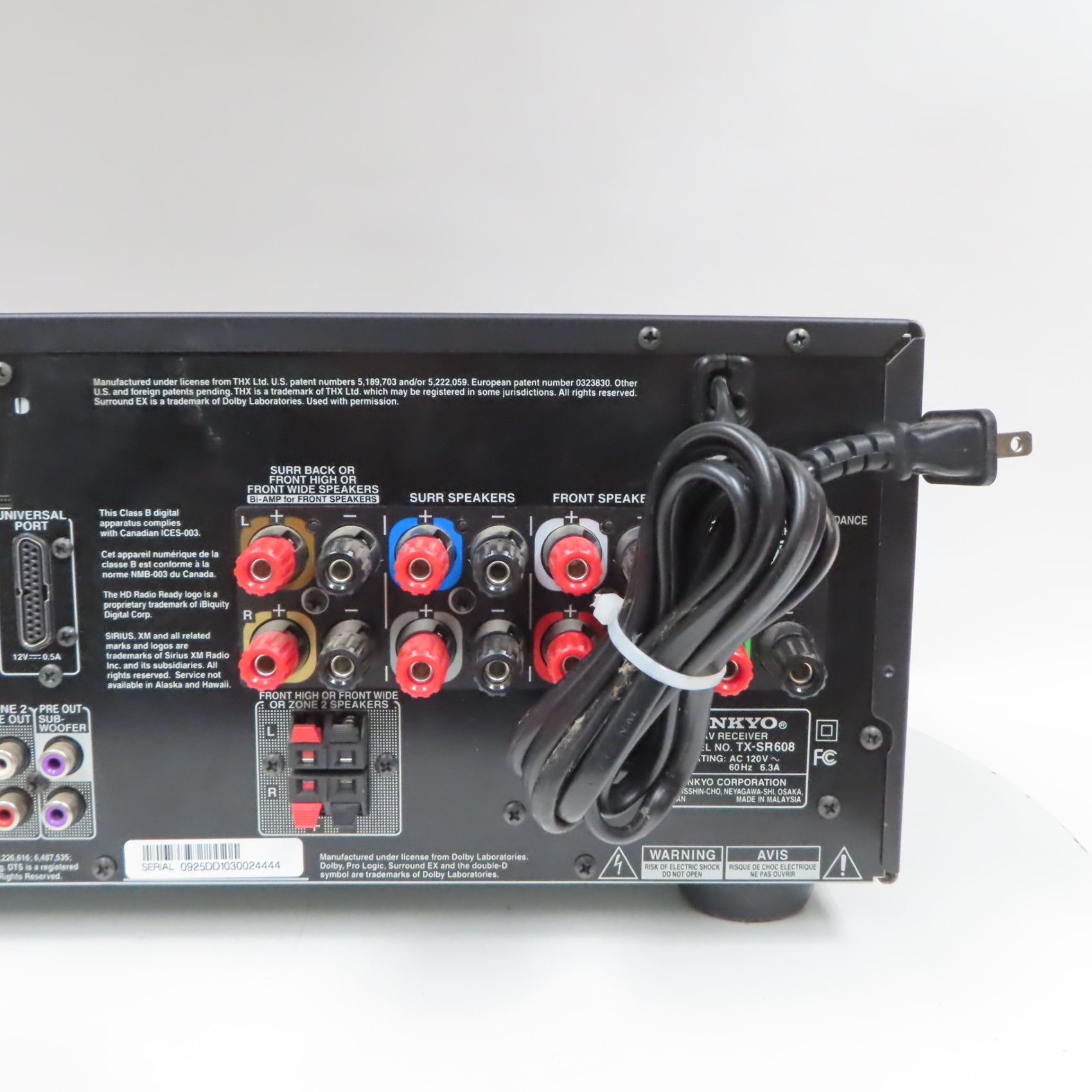 アンプ Onkyo TX-SA608 Onkyo TX-SR608 7.2-Channel Home Theater A/V Stereo Receiver