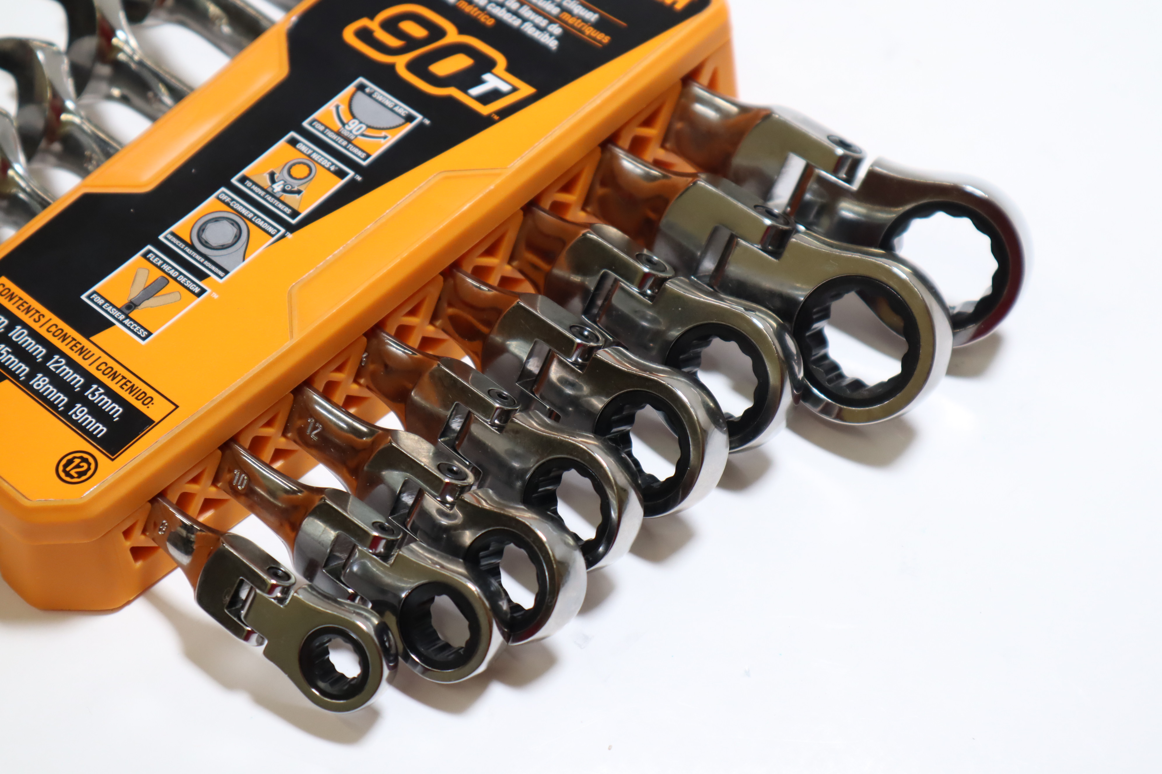 GearWrench 86794 8Piece Metric Ratcheting Wrench Tool Set