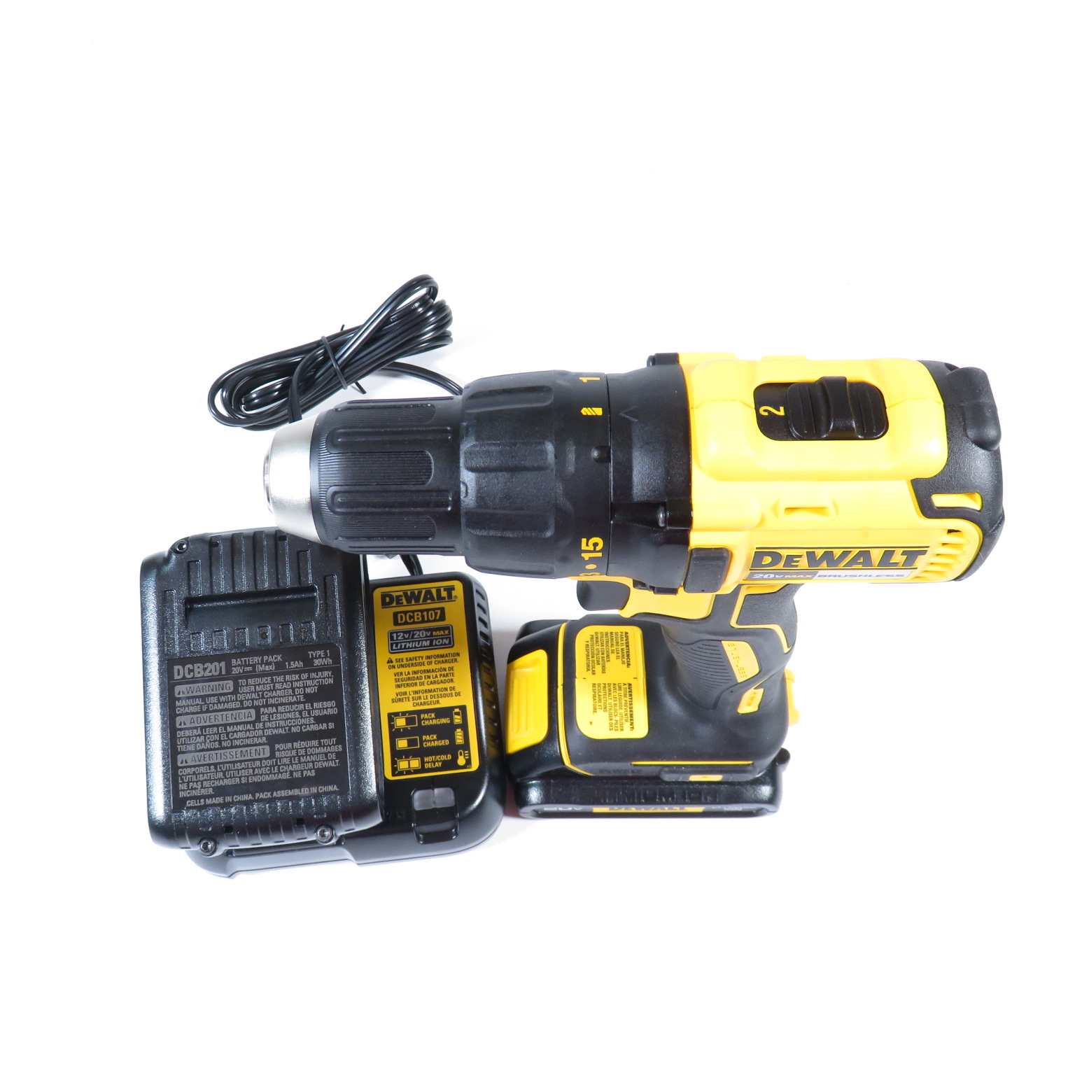 DEWALT DCD777 20Volt Max LithiumIon 1/2in Brushless Cordless Drill