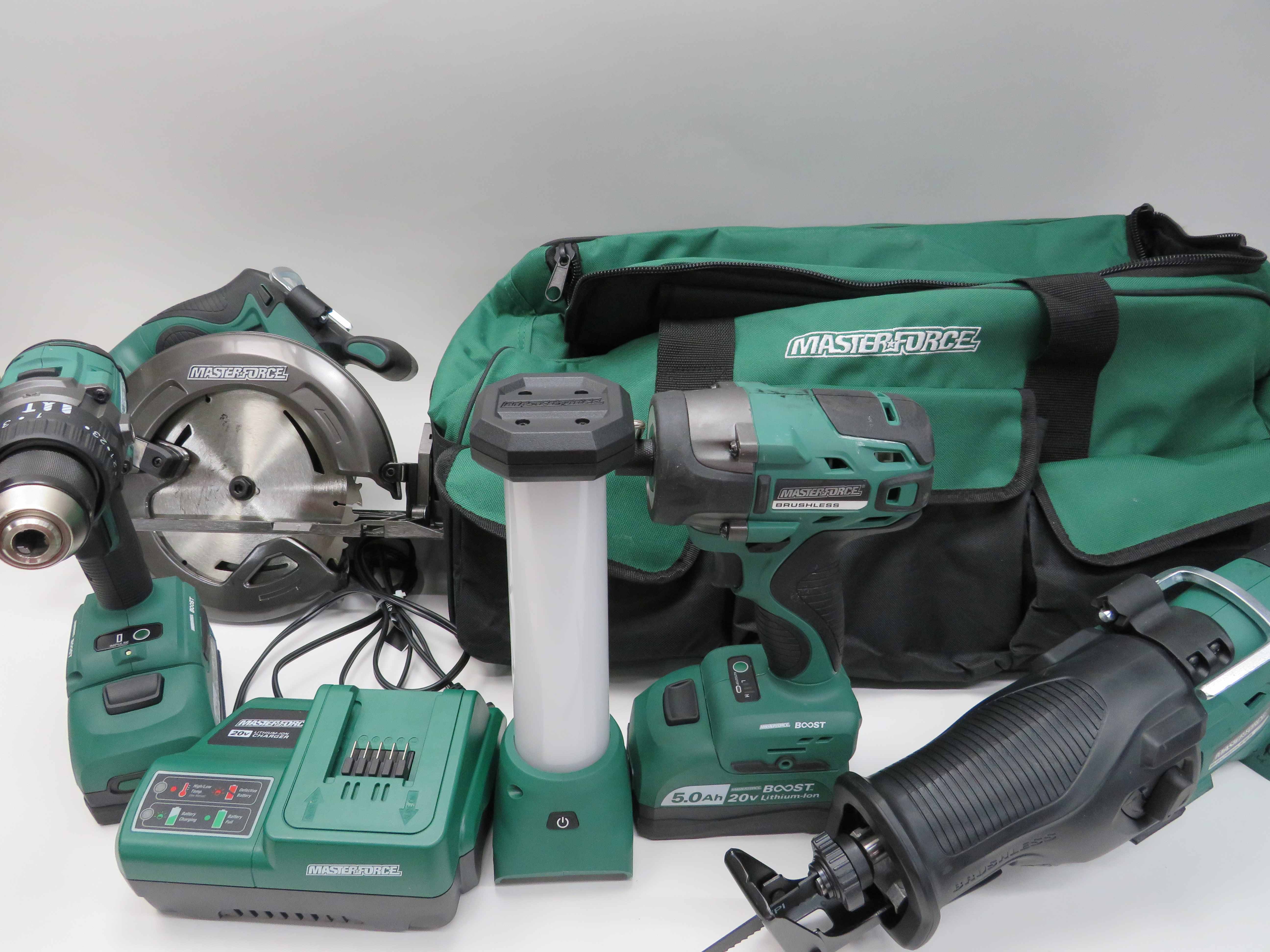 MasterForce 5Piece Cordless Brushless Power Tool Combo Kit