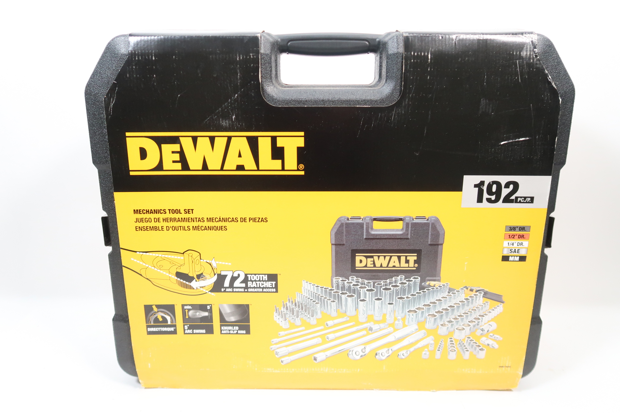 DeWalt DWMT75049 Chrome Vanadium Mechanics Tool Set (192Piece)