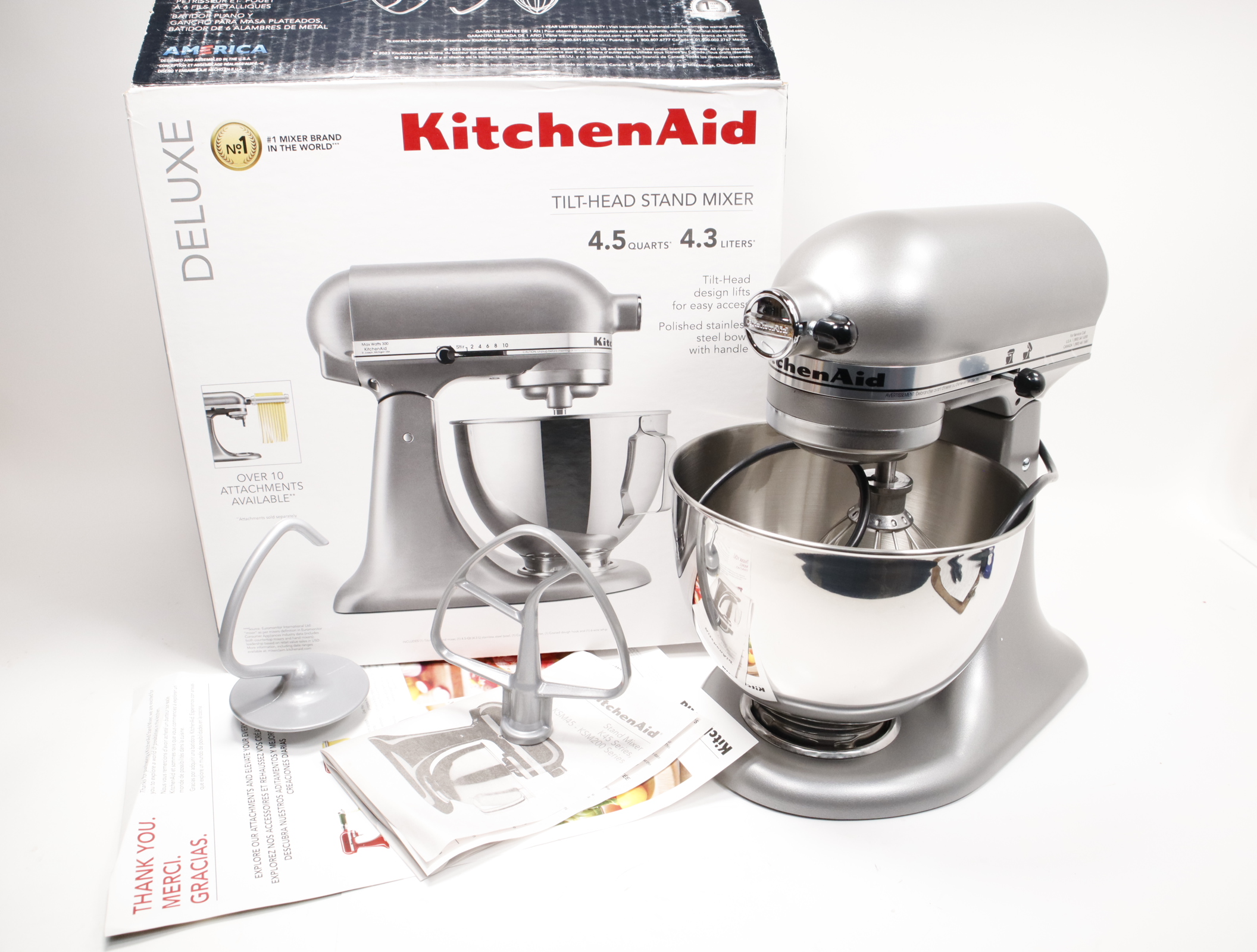 KitchenAid hotsell Deluxe 4.5 Quart Tilt-Head Stand Mixer KSM97SL Brand NEW