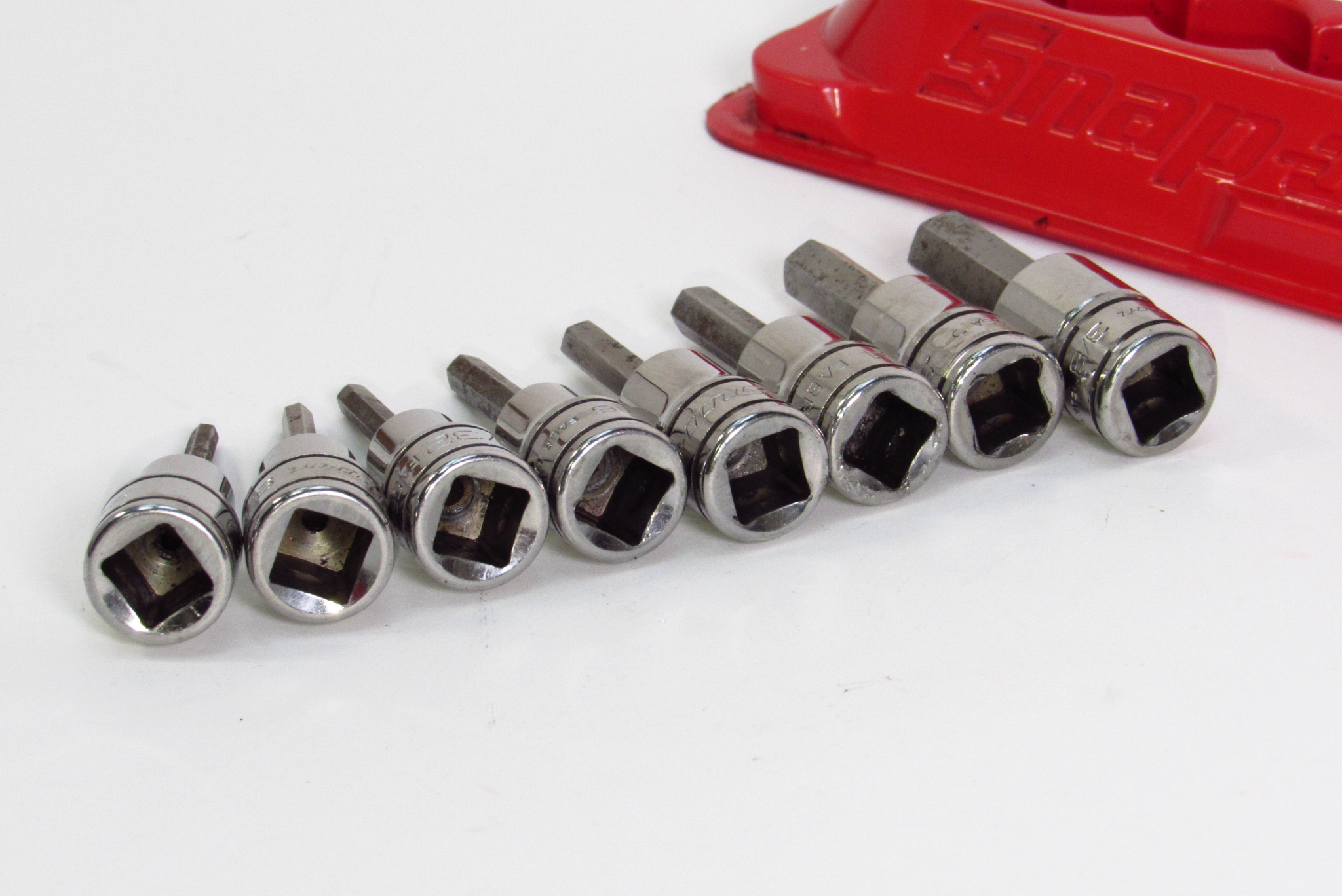 Snap-on Tools 208EFAY 8-Piece 3/8'' Drive SAE (1/8-3/8'') Hex Bit