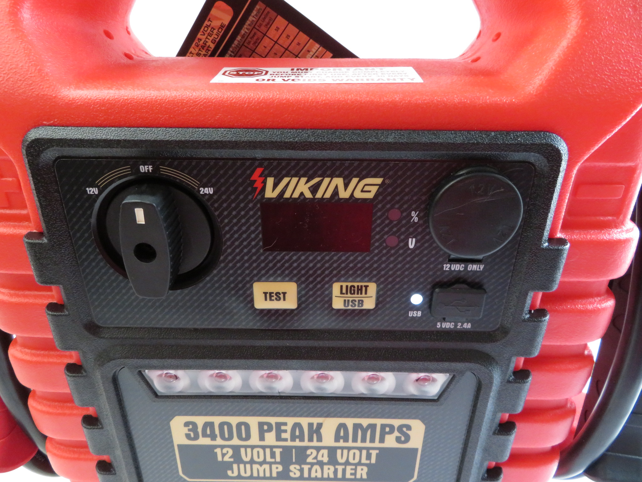 Viking 57084 3400 Peak Amp Pro Portable Jump Starter Power Pack