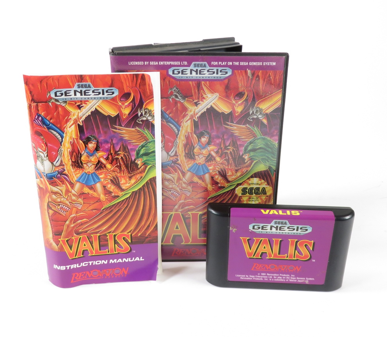 Valis The Fantasm Soldier Video Game for the Sega Genesis