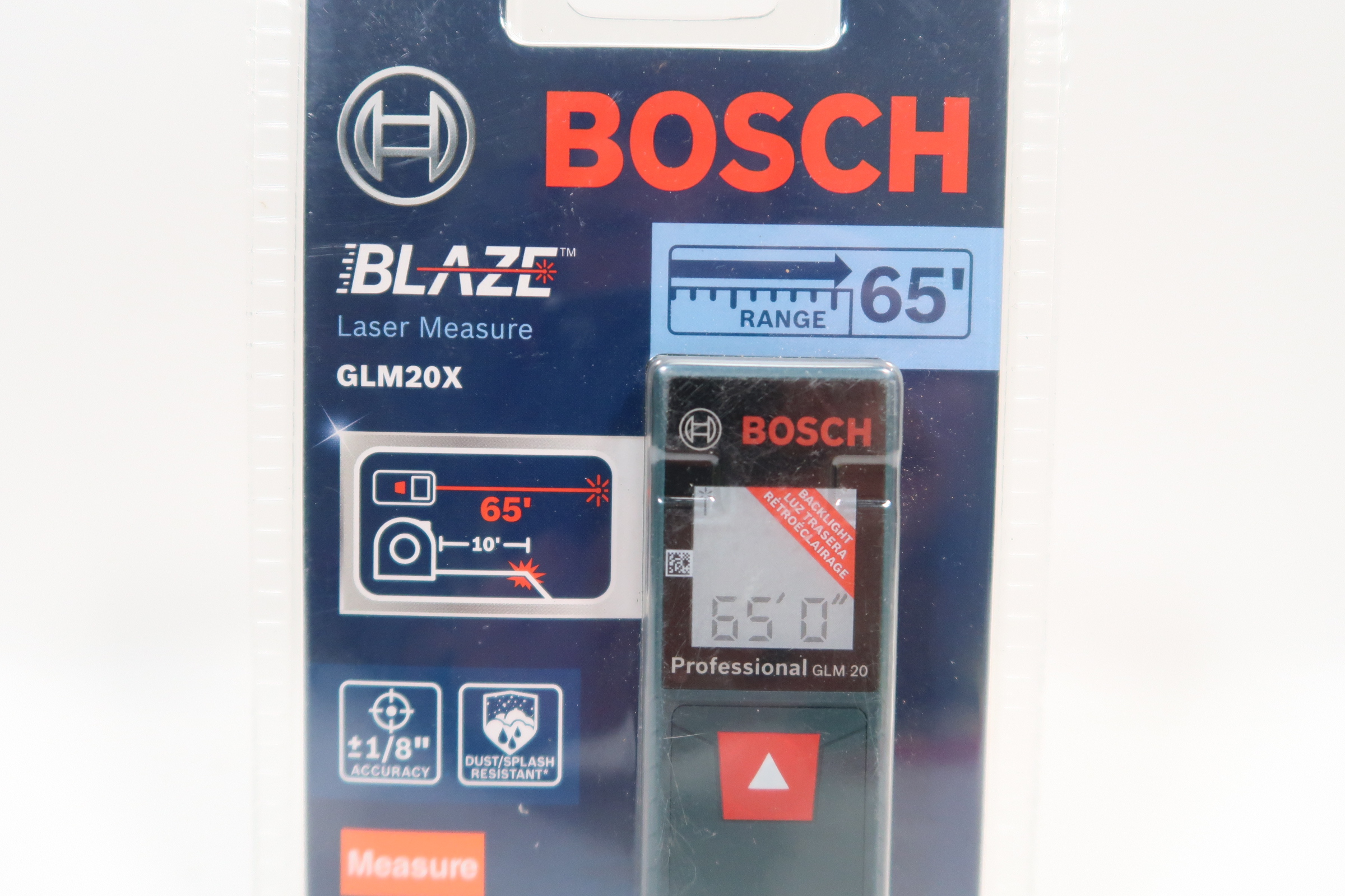 Bosch GLM20X BLAZE 65 ft. Laser Distance Tape Measuring Tool