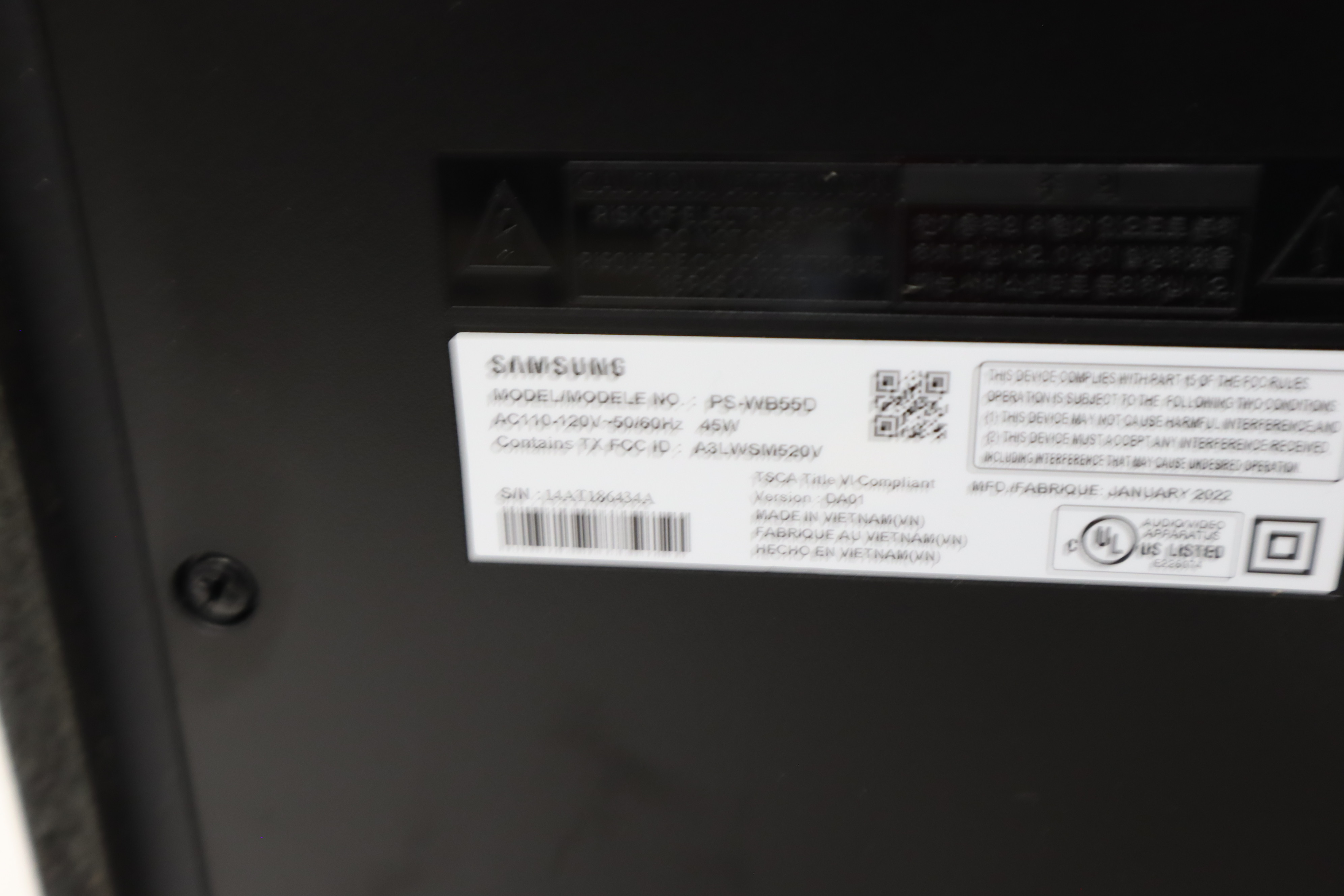 Samsung HWB53M Sound Bar Subwoofer Complete 5403