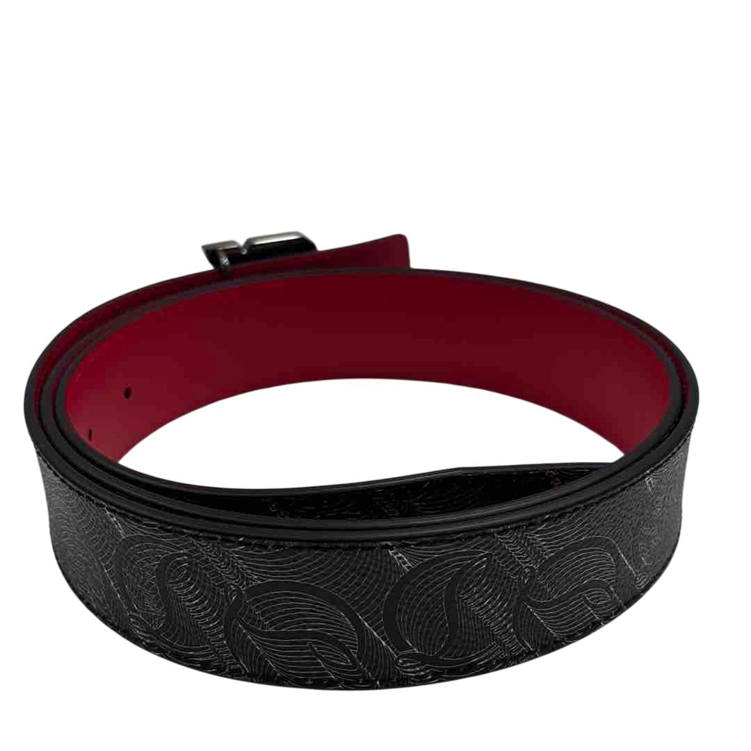 新品正規 クリスチャン ルブタンHappy Rui ロゴ レザーベルト100cm Christian Louboutin - Happy Rui CL logo leather belt Christian