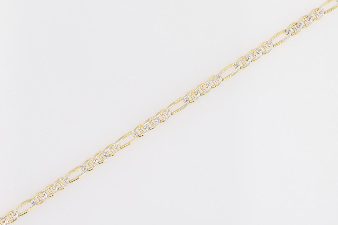 3mm Diamond Cut Figarucci Link Chain 20